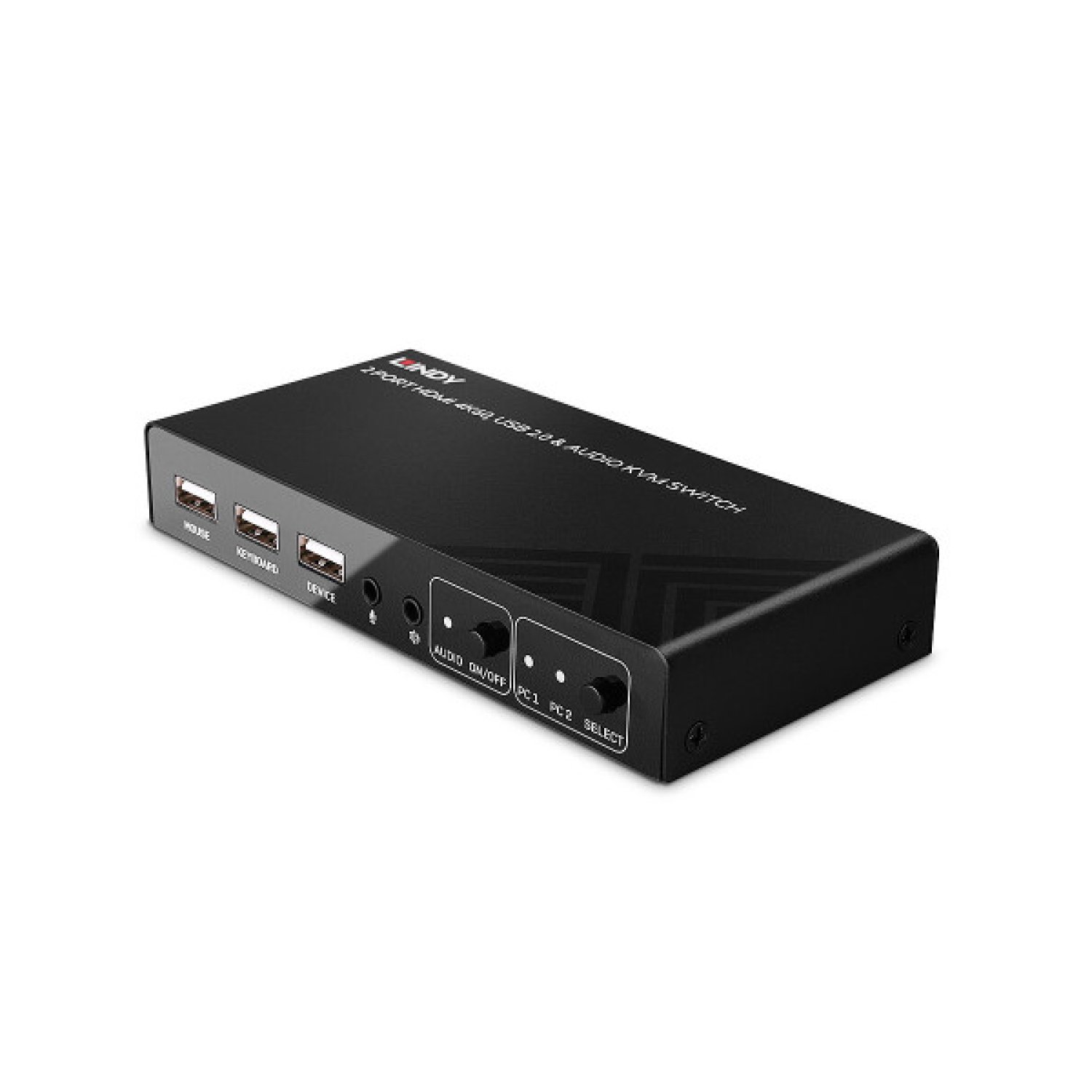 Lindy · Switch KVM · Negro · Gestión múltiples equipos