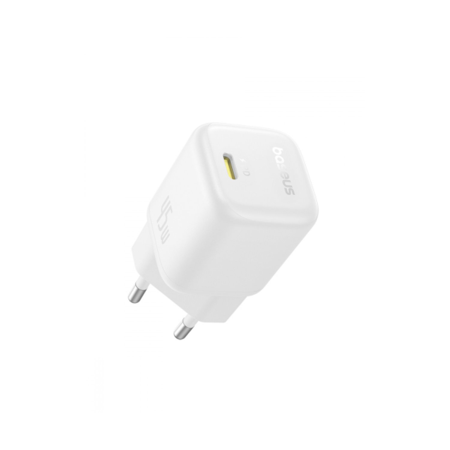 Baseus Picogo GAN · Cargador Rápido 45W · USB-C · Blanco Luna
