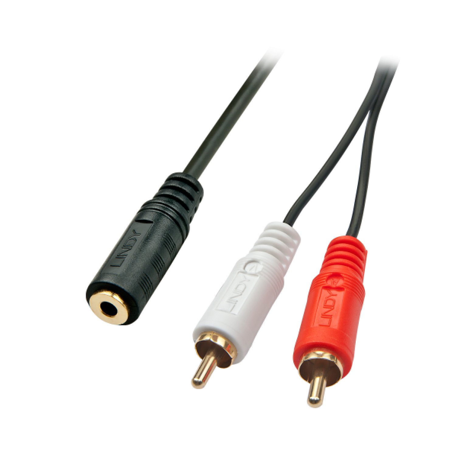 Lindy · Cable de Audio · 2x RCA a 3,5mm · 0,25m