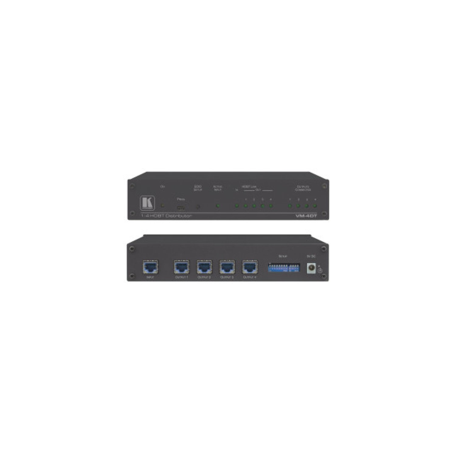 Kramer VM-4DT · Amplificador de Línea de Vídeo · Negro