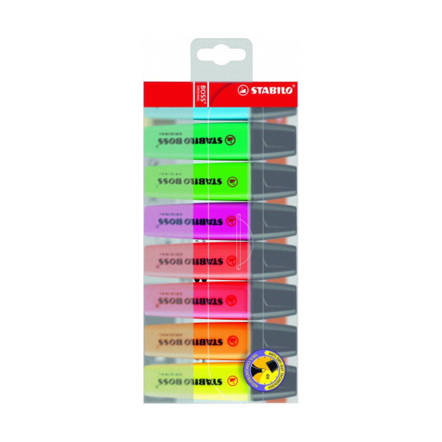 Stabilo Boss · Marcadores Fluorescentes · 8 Colores Surtidos · Trazo 2/5mm