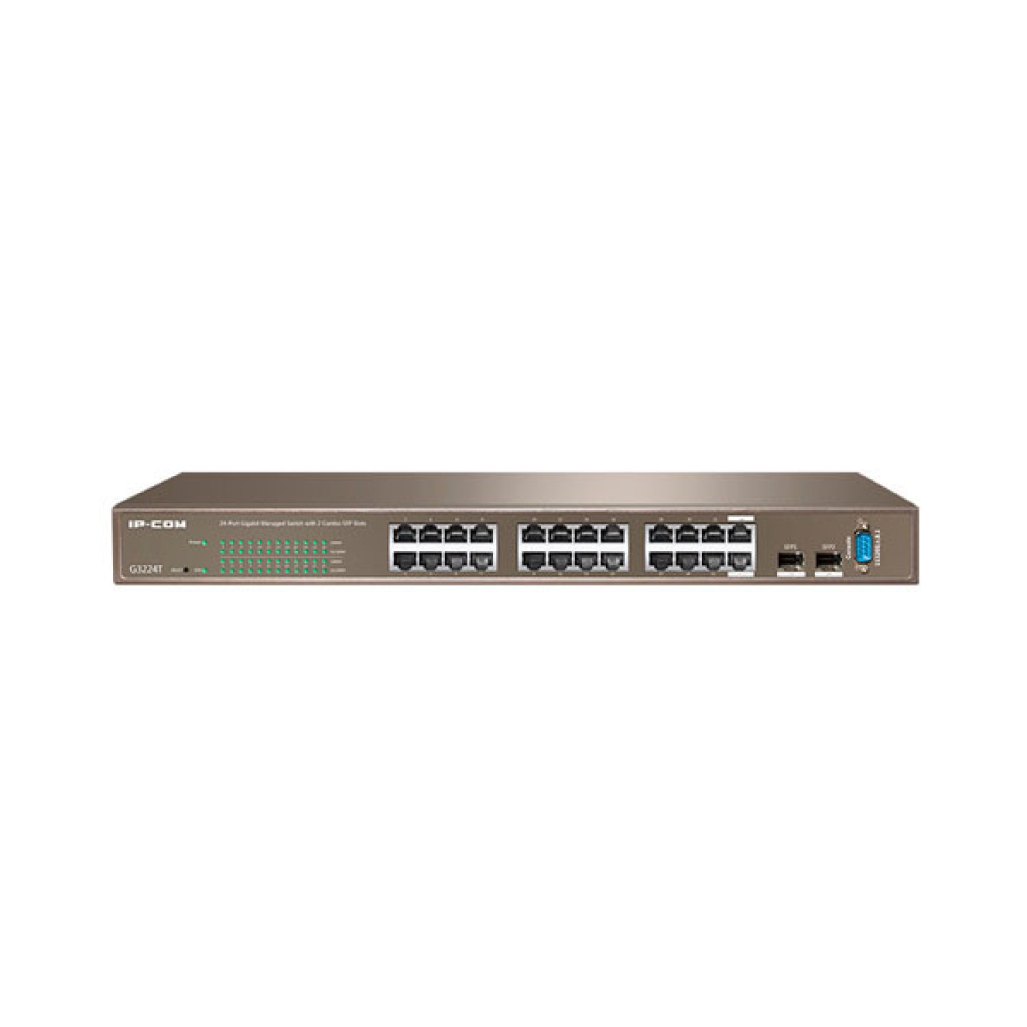 IP-COM G3224T · Switch Gigabit L2 · 24 Puertos + 2 SFP Combo · Gestión Completa