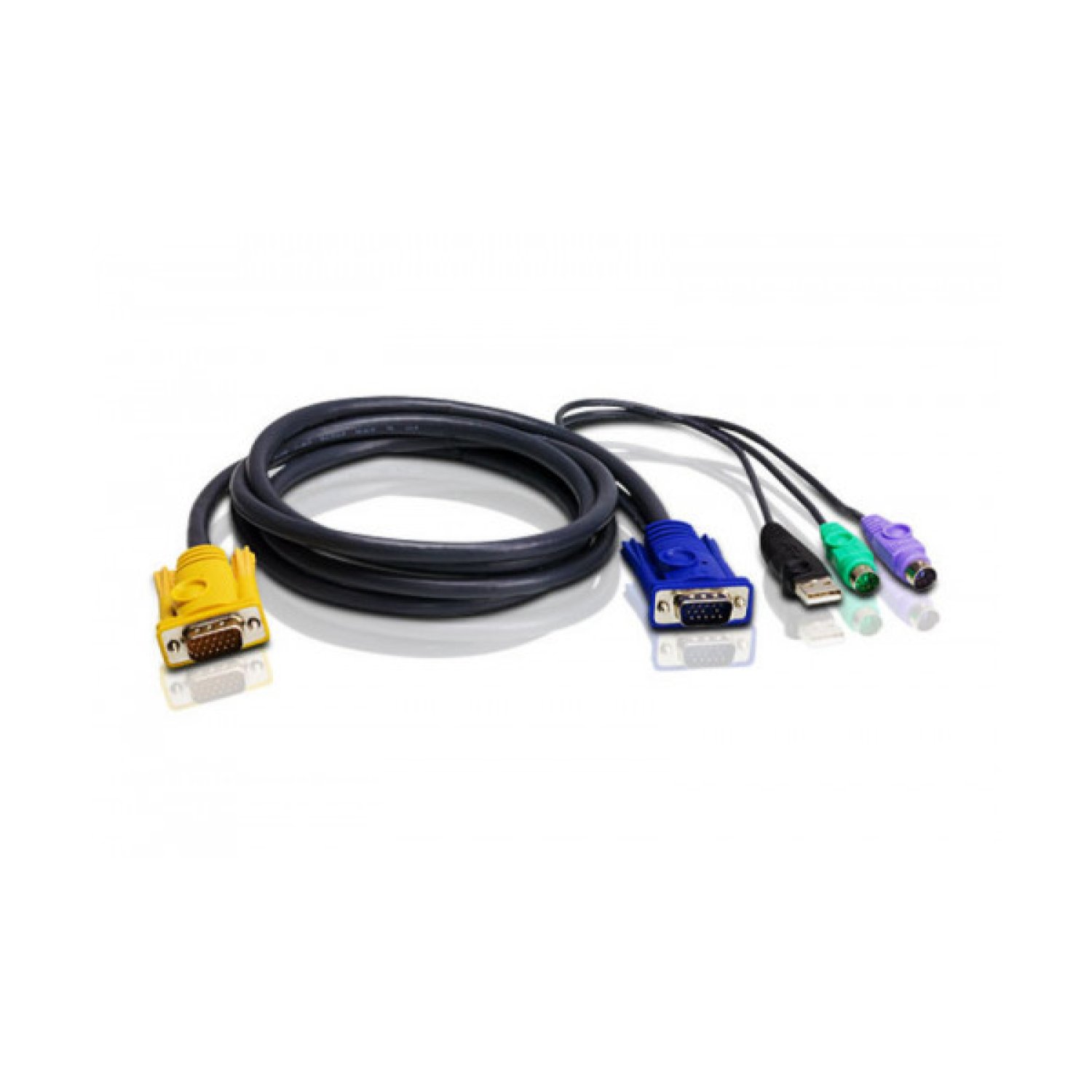 Aten Cable KVM PS/2-USB · 1,8m · Compatible Consolas KVM · Conectividad Dual