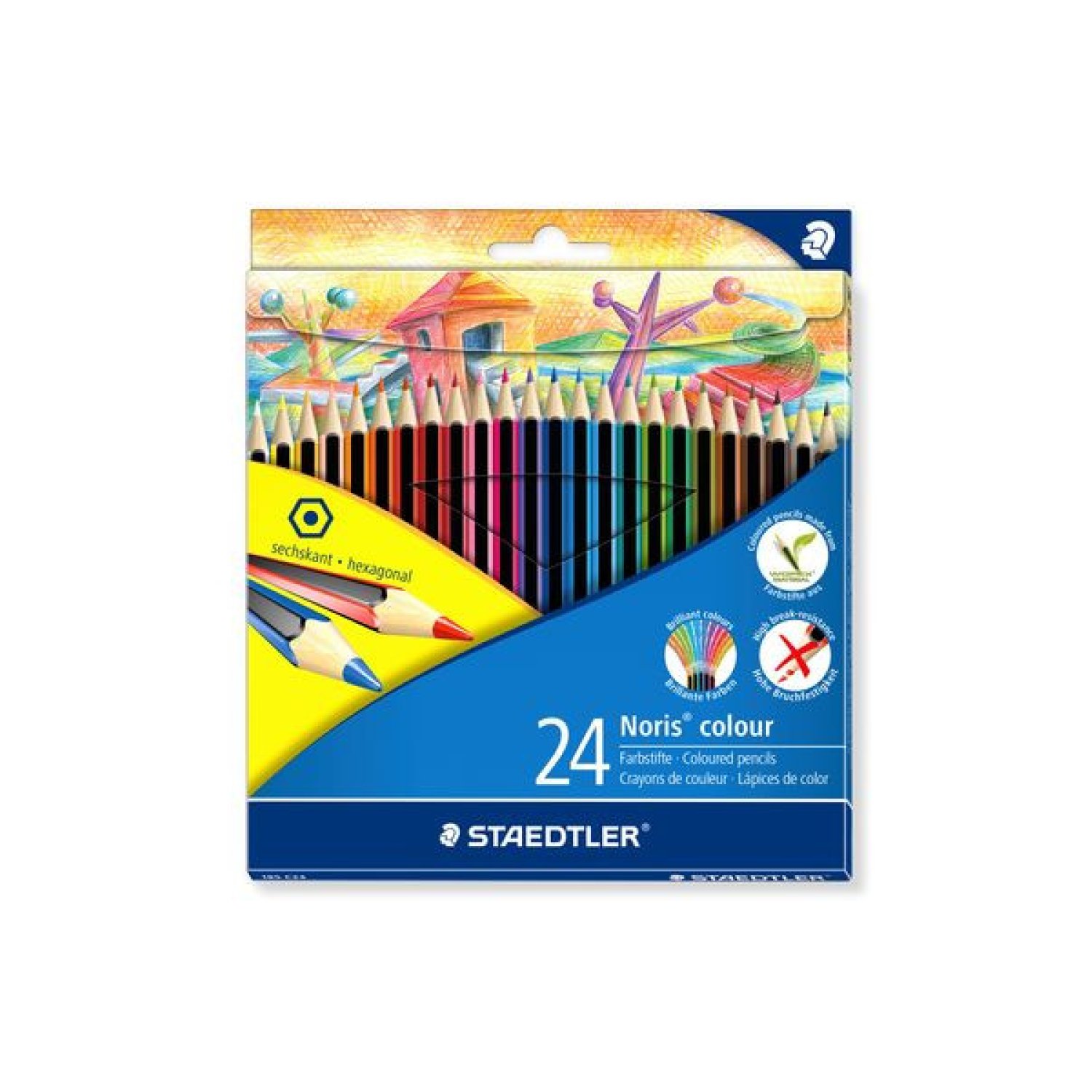 Staedtler Noris Colour · Estuche 24 Lápices de Colores Surtidos