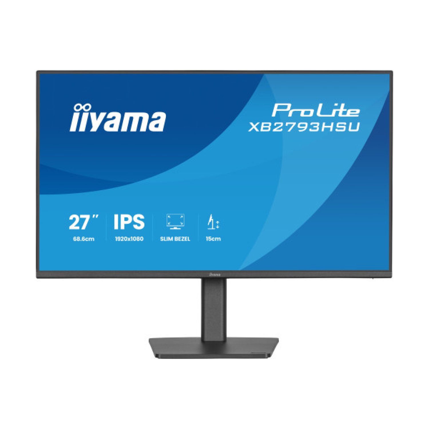 Iiyama Monitor 27" · Full HD 1920x1080 · Panel IPS · HDMI · DisplayPort · USB
