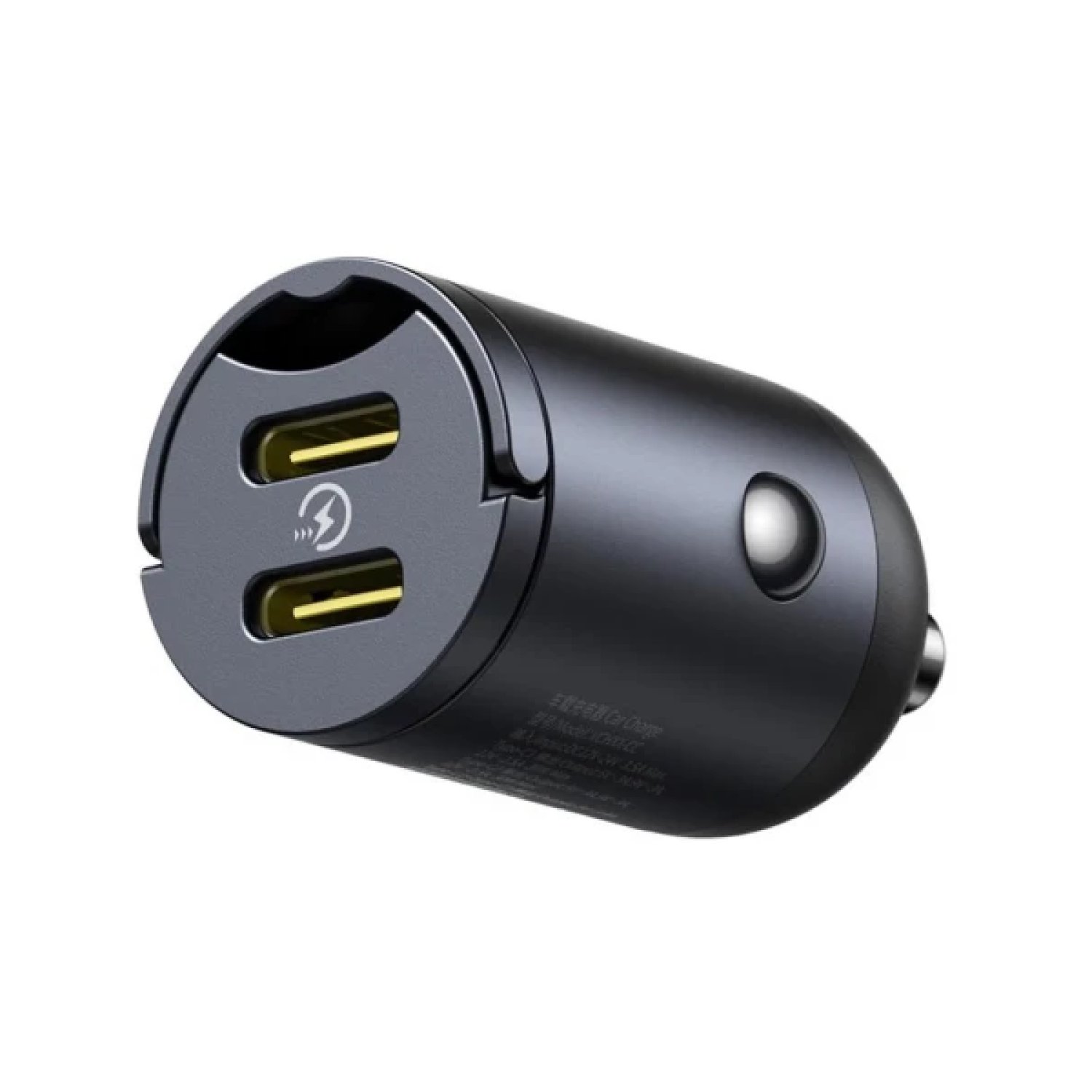 Baseus Tiny Star Mini · Cargador USB-C 30W · 2 Puertos · Negro Cósmico