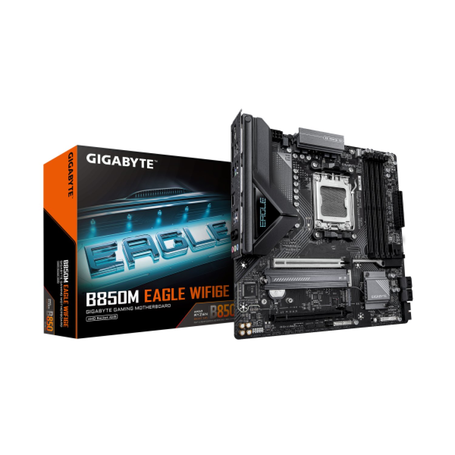Gigabyte B850M Eagle WiFi 6E · Placa Base AMD Ryzen 9000 · DDR5 8200MHz · PCIe 5.0 · WiFi 6E