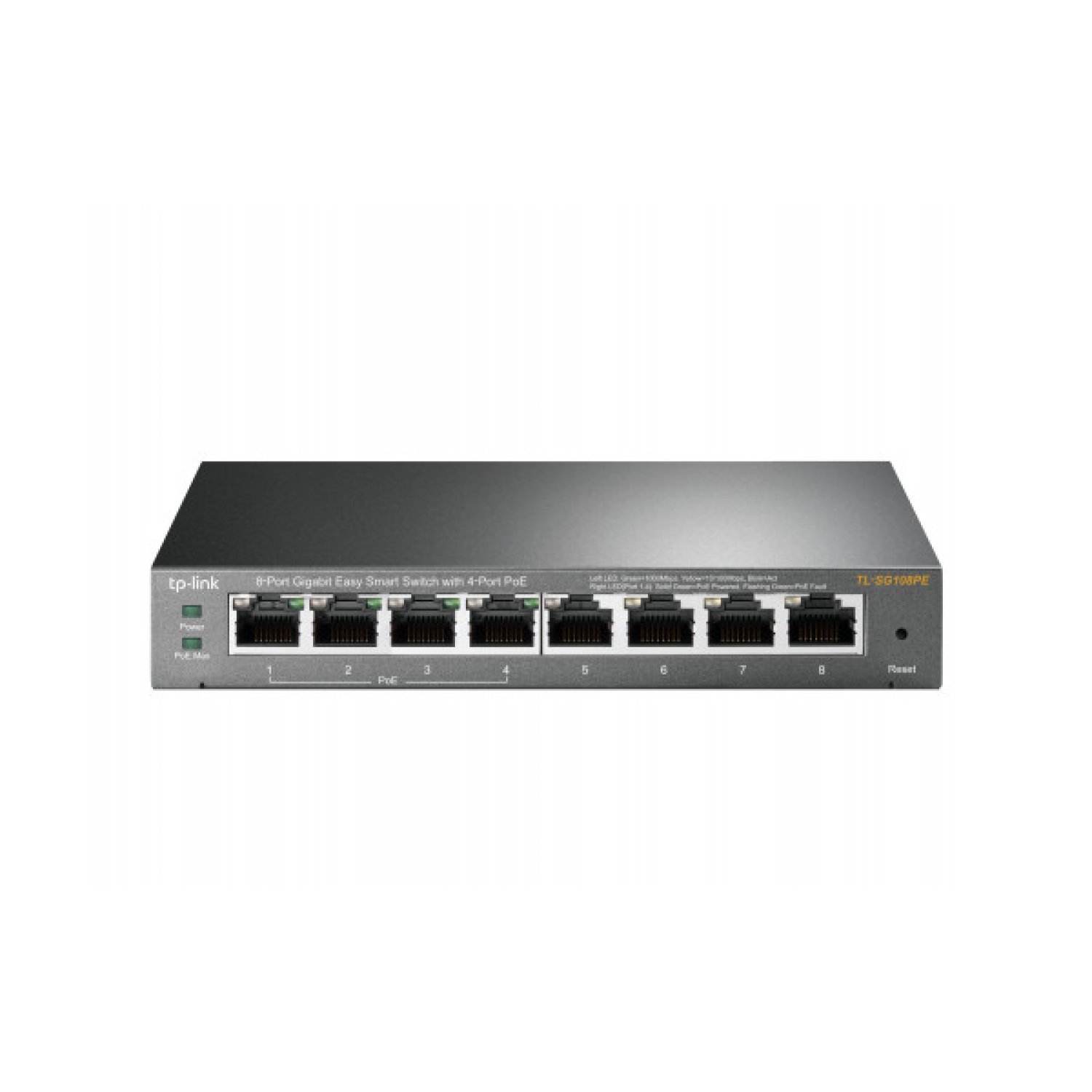 TP-Link TL-SG108PE · Switch Gigabit · 8 Puertos · PoE · No Administrado