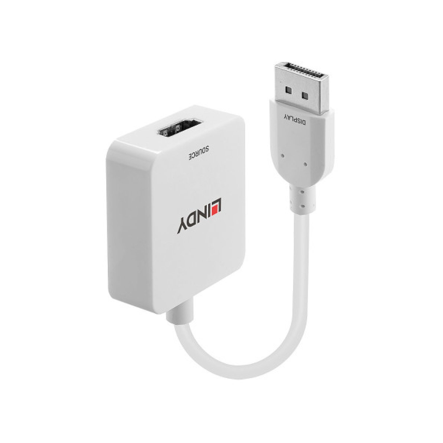 Lindy · Adaptador HDMI a DisplayPort · 0,95m · Blanco