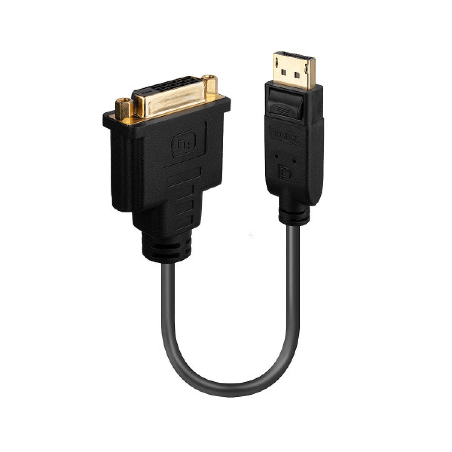 Lindy · Adaptador DisplayPort a DVI-D · 0,15 m · Negro