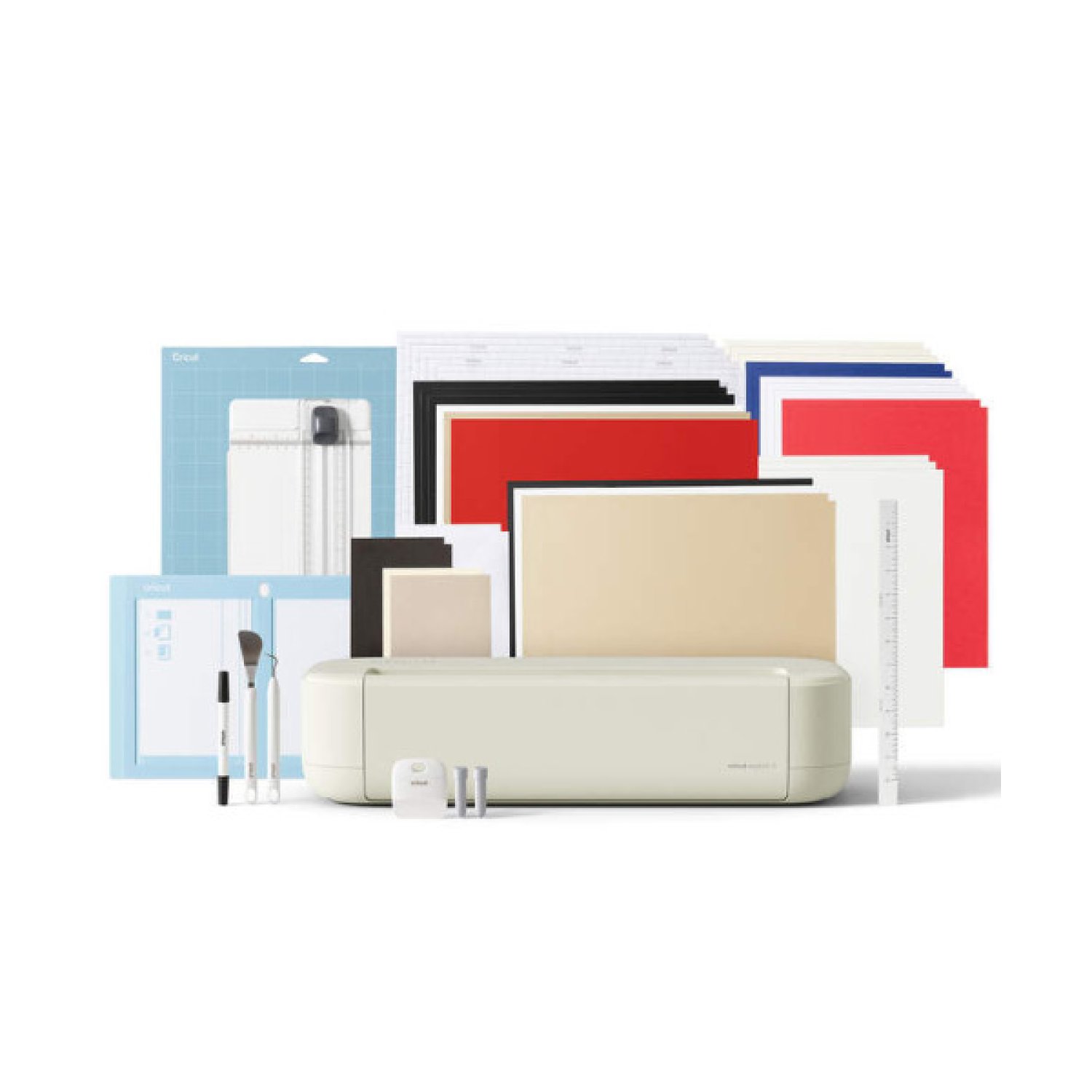 Cricut Explore 5 · Kit Completo Corte y Grabado · Bundle Essentials · Color Taupe