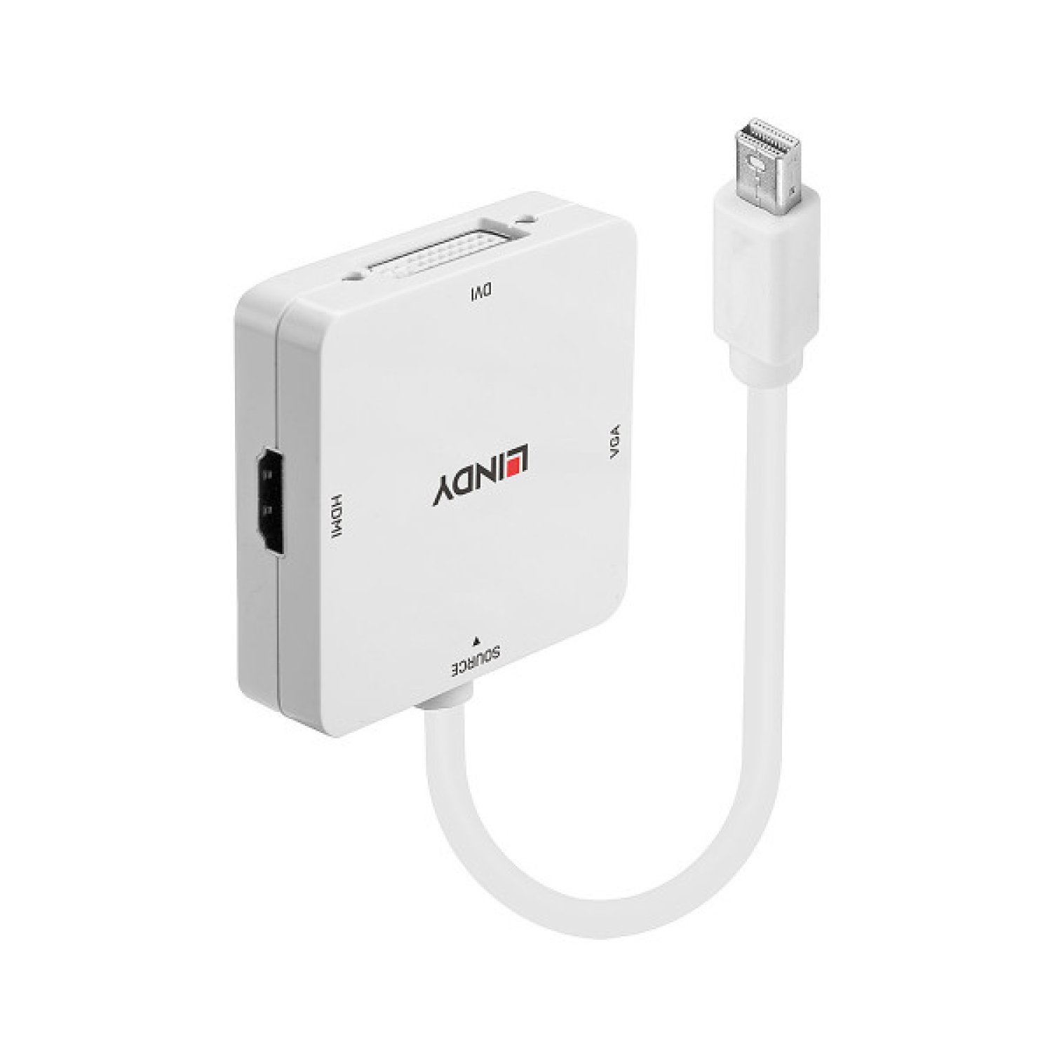 Lindy · Adaptador Vídeo · 0,2m · Blanco