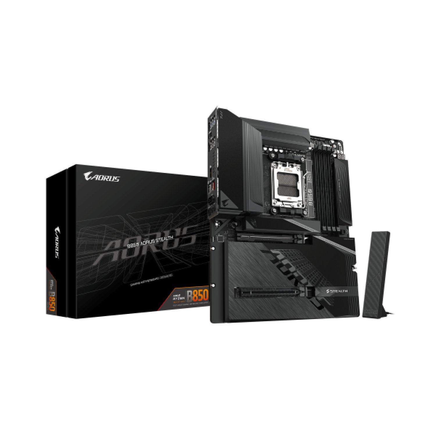 Gigabyte B850 AORUS Stealth · Placa Base AMD Ryzen 9000 · DDR5 8200MHz · PCIe 5.0 · WiFi 7