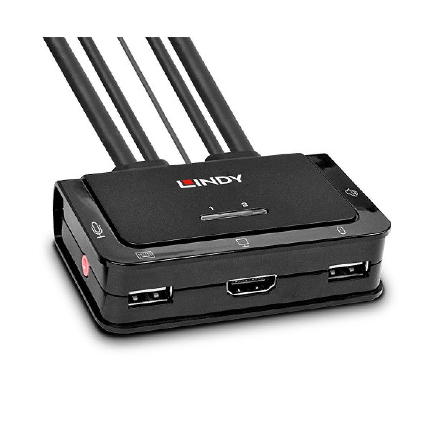 Lindy · Interruptor KVM · Negro