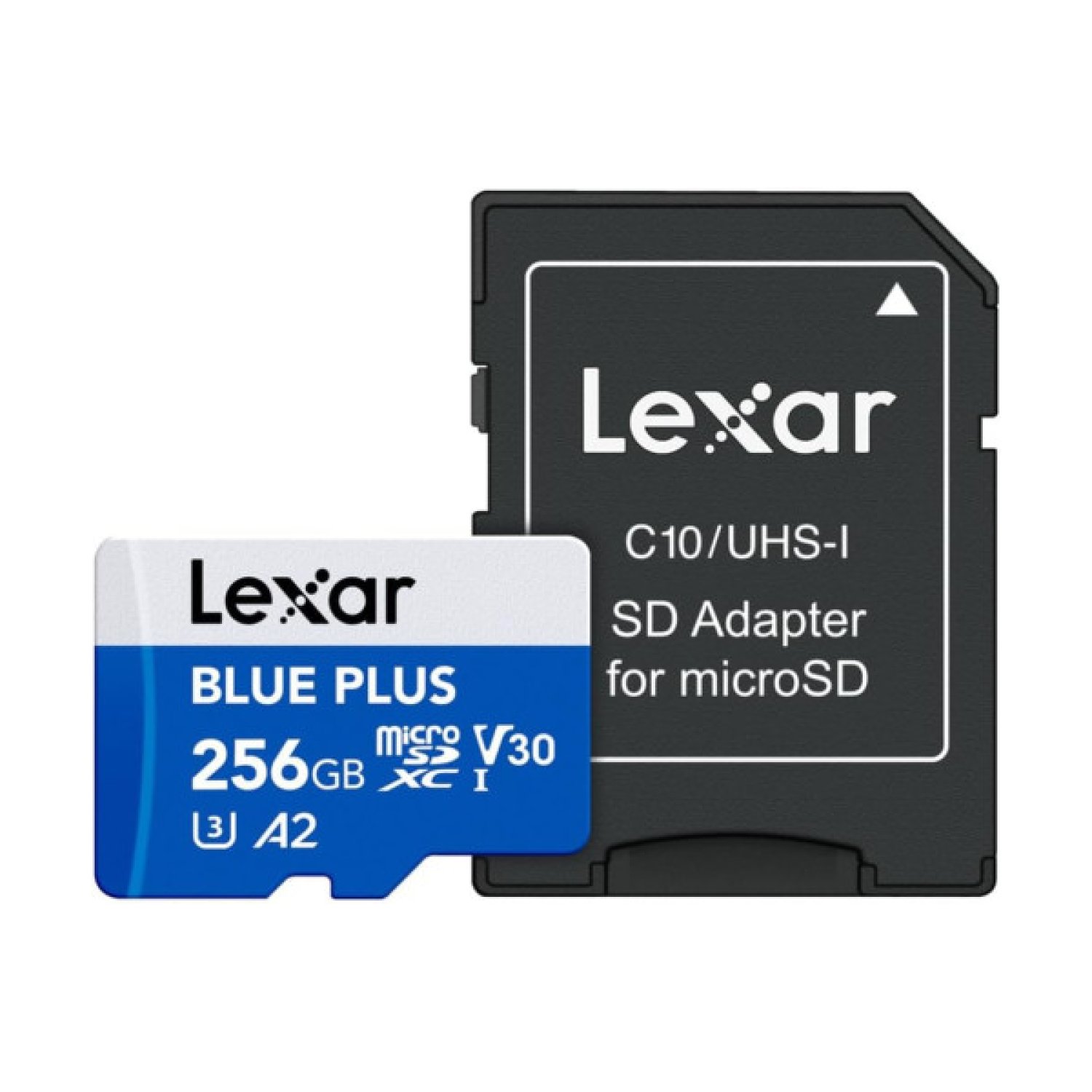 Lexar Blue Plus · MicroSDHC 256GB · UHS-I · 170MB/s · C10 A2 V30 · Con adaptador SD