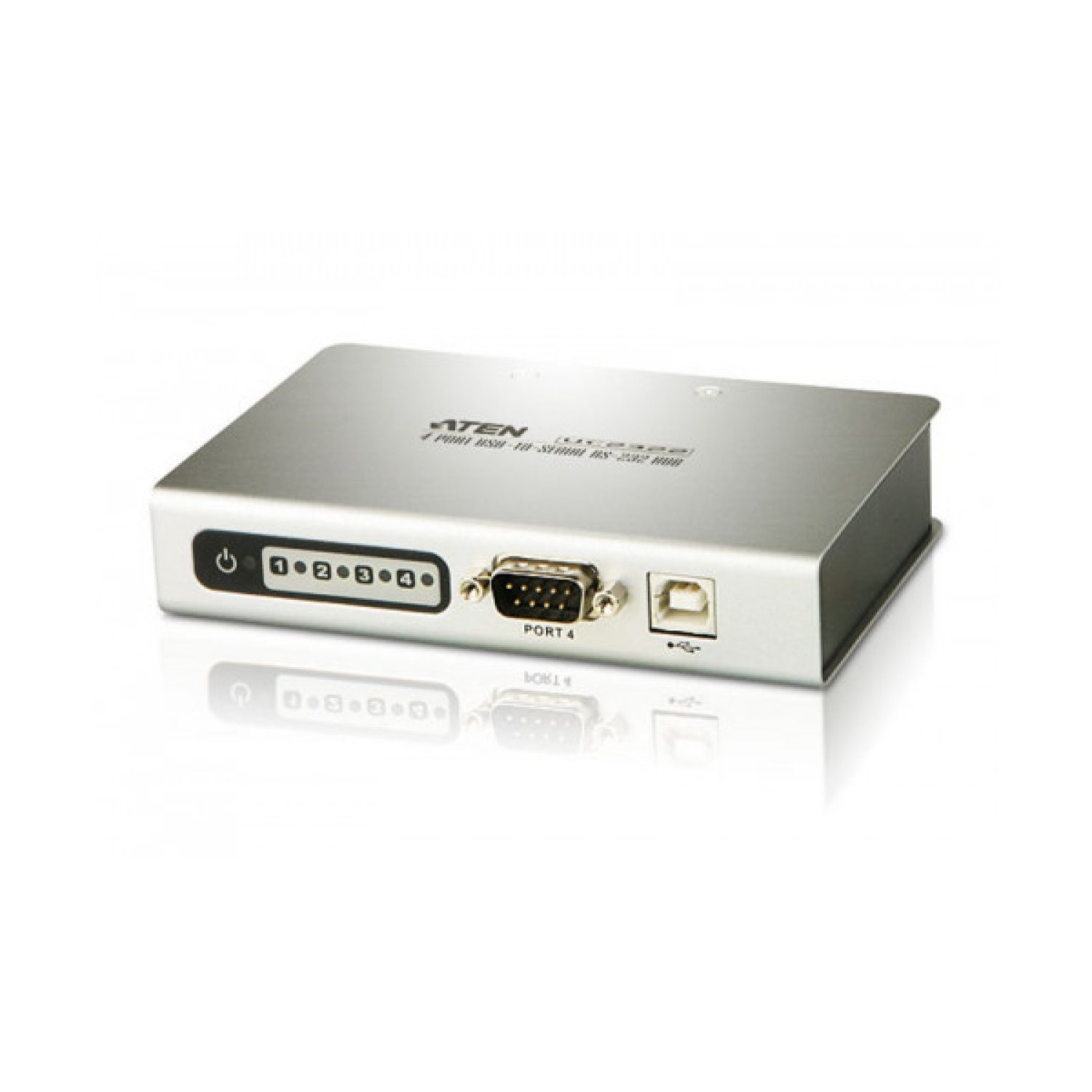 ATEN · Conversor USB a 4 puertos RS-232 · Conversión serie profesional
