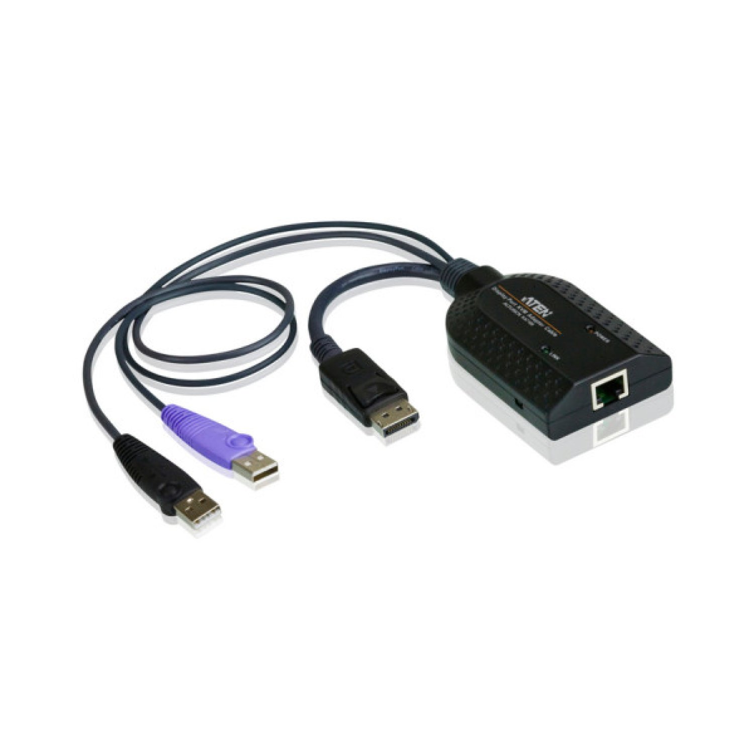 ATEN Adaptador KVM · DisplayPort · USB · Smart Card · Virtual Media