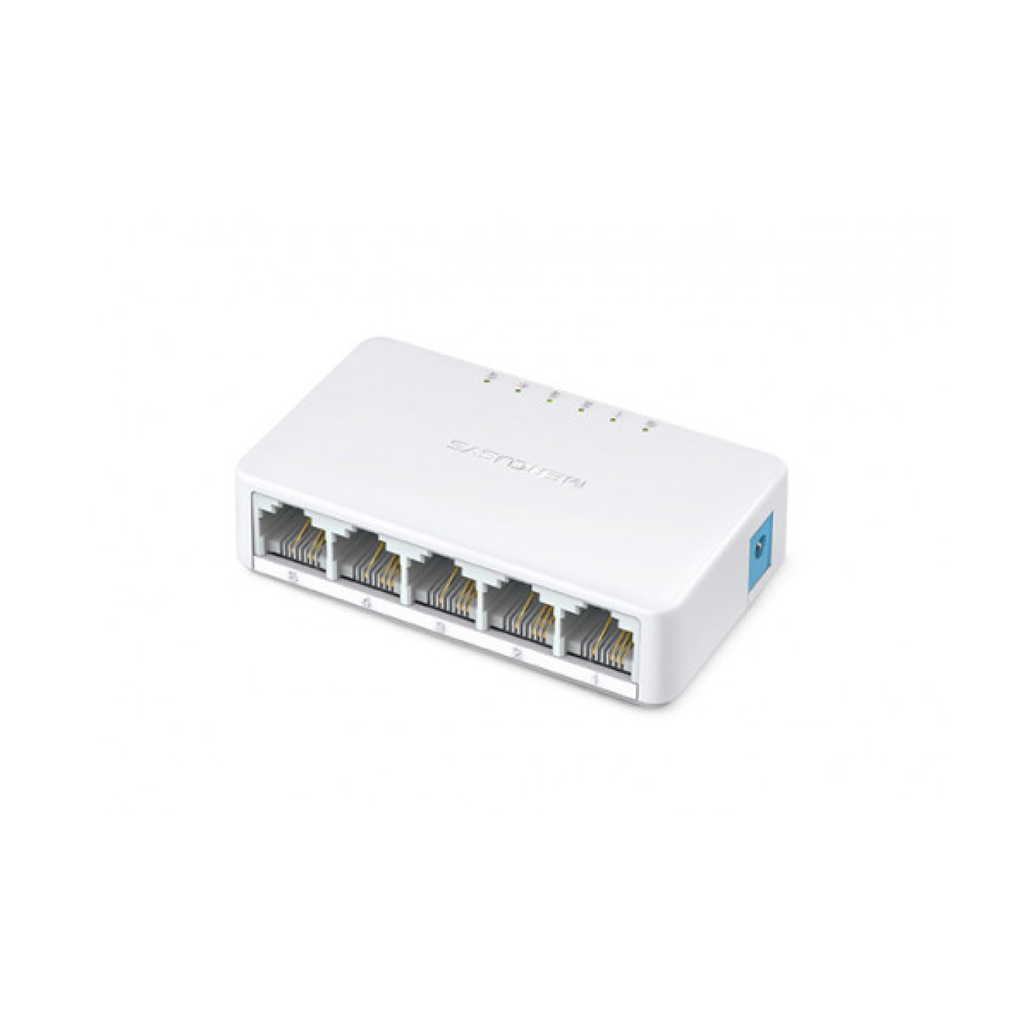 Mercusys MS105 · Switch Fast Ethernet · 5 Puertos 10/100 Mbps · Blanco