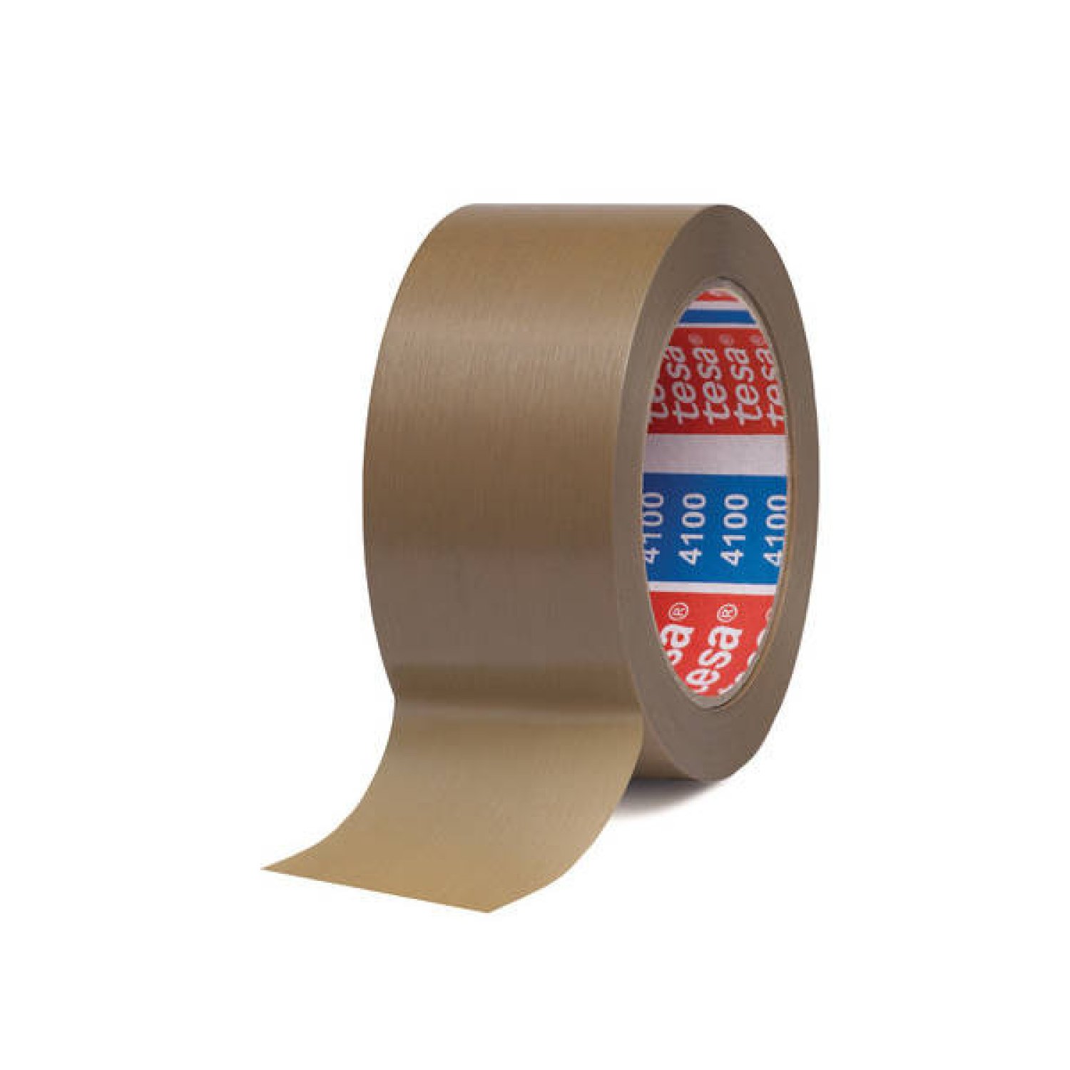 Tesa Cinta Embalaje PVC Rugoso · 50mm x 66m · Marrón