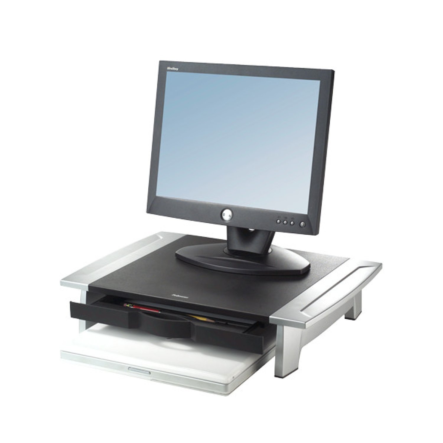 Fellowes · Soporte Elevador Monitor · Office Suites · Hasta 21"