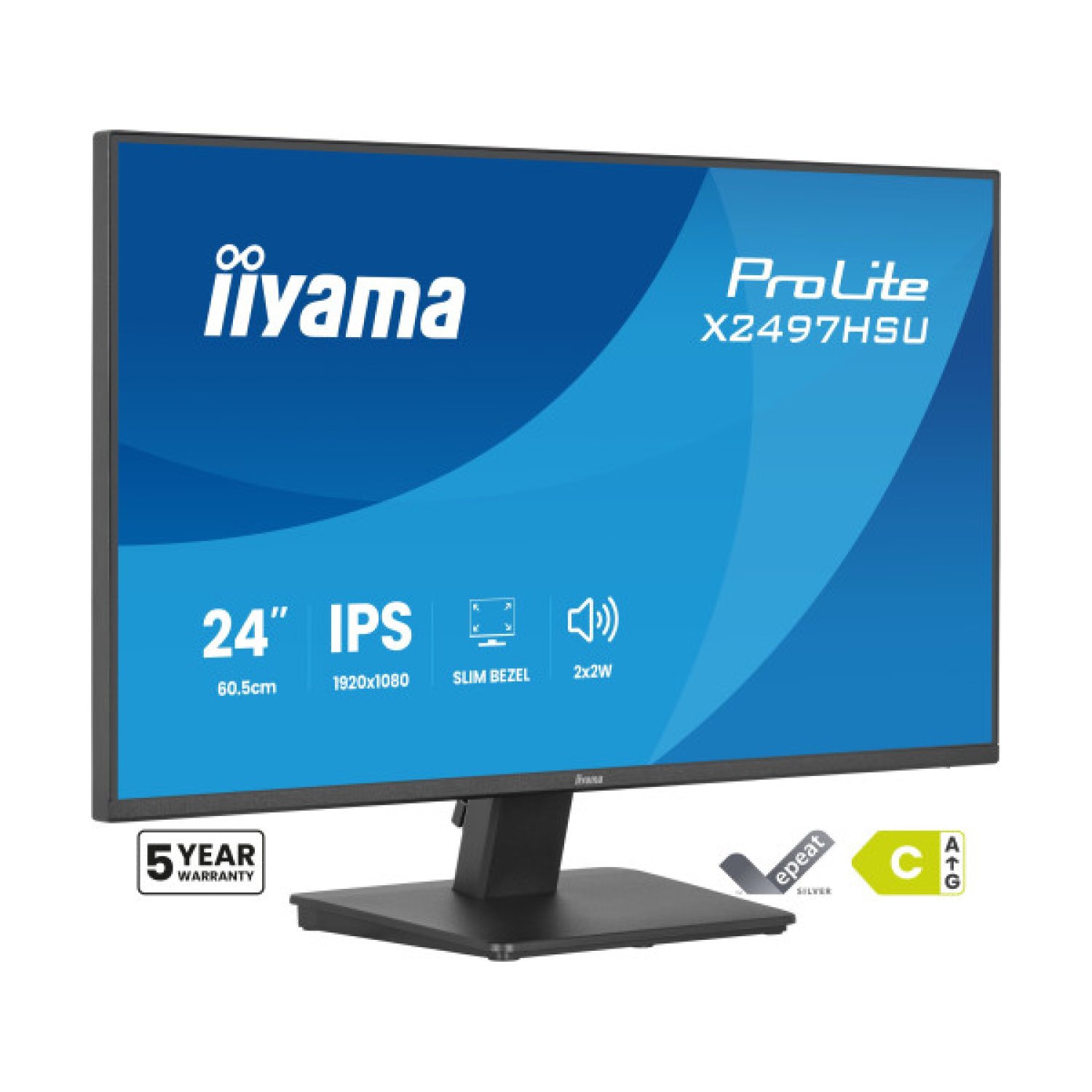 Iiyama · Monitor Full HD 23,8" · Panel IPS · 1920x1080 · HDMI/DisplayPort · Marco ultrafino