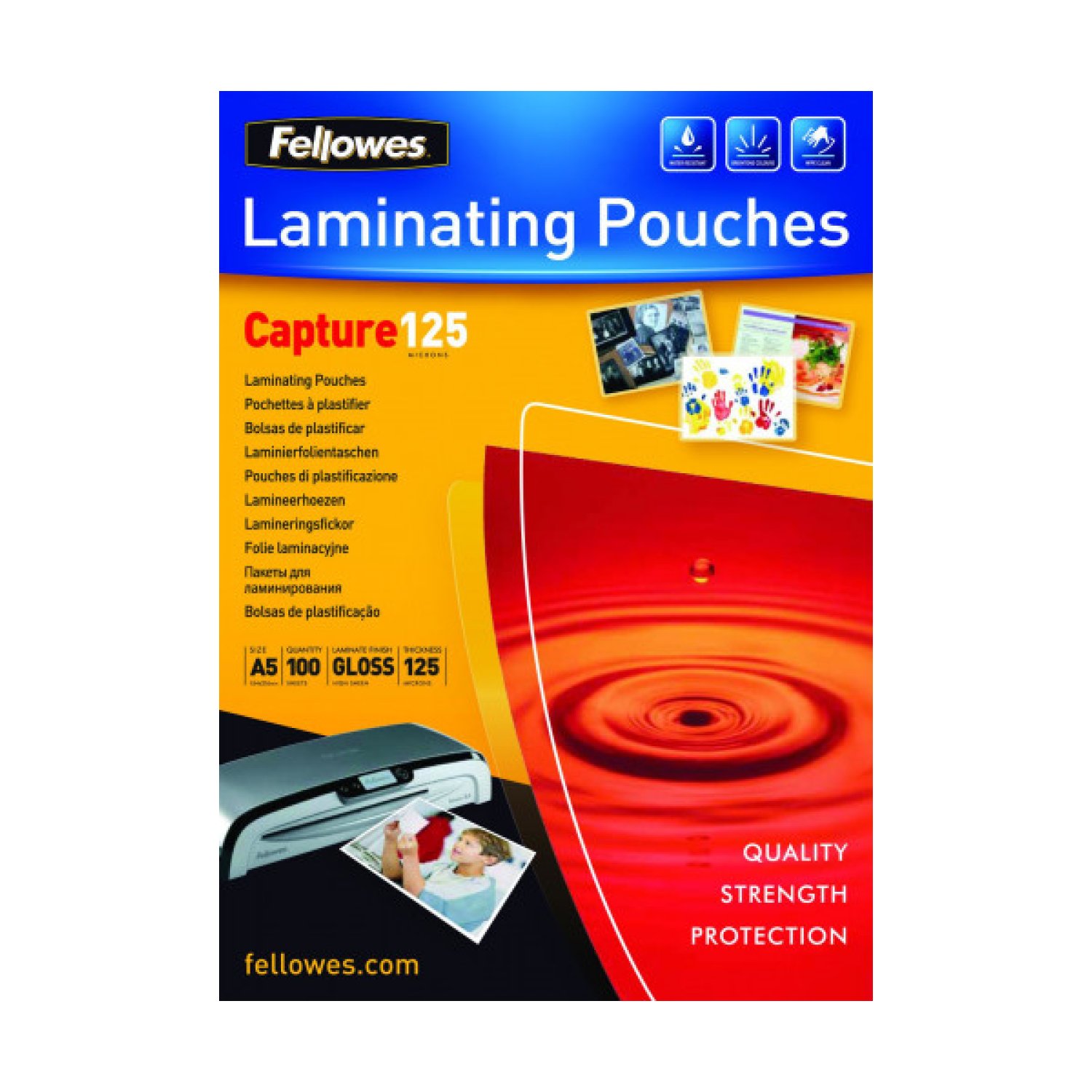 Fellowes · Pack 100 Bolsas Plastificación A5 · 154x216mm · 125 micras