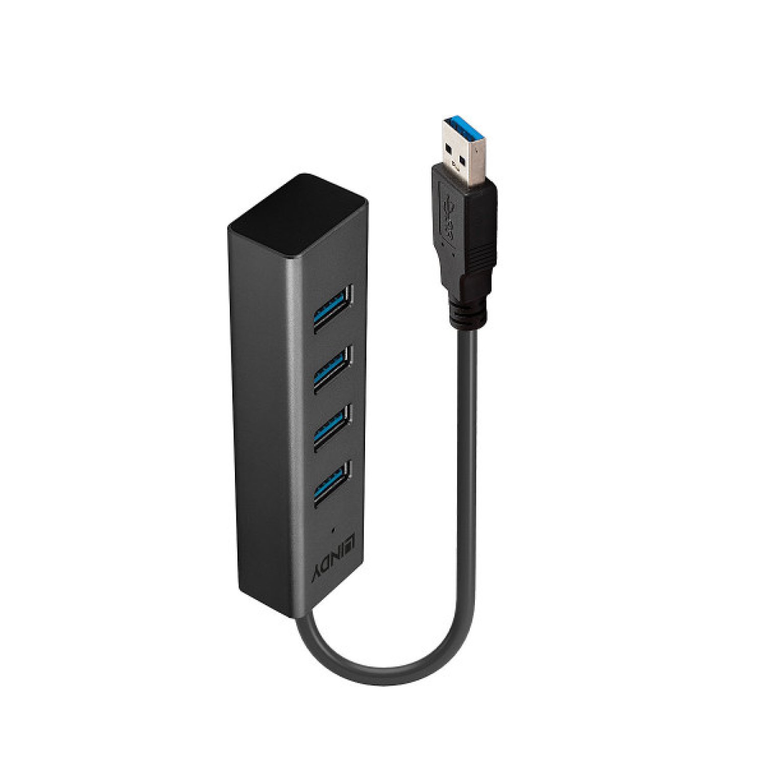 Lindy · Hub USB 3.2 Gen 1 · Type-A · 5000 Mbit/s · Negro