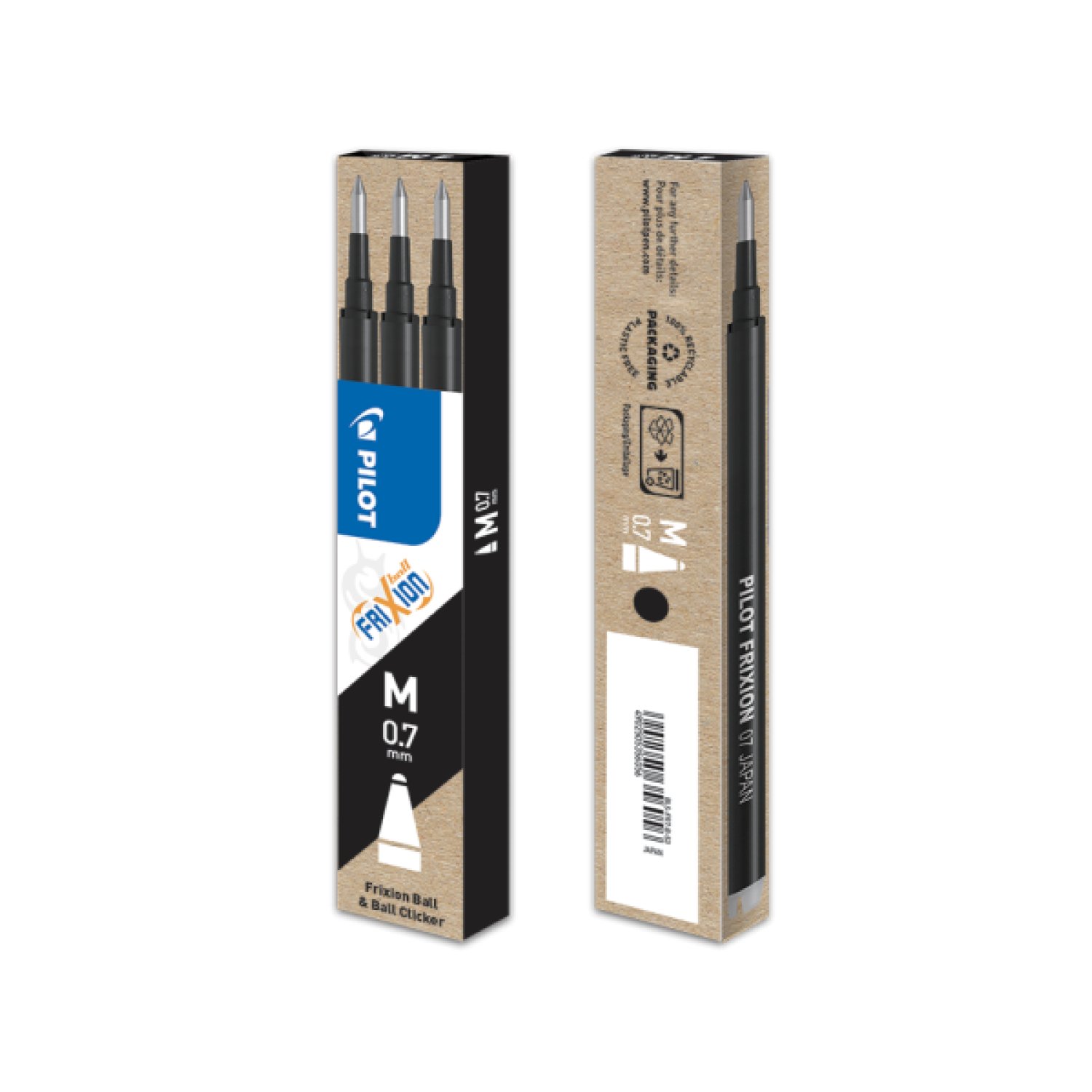Pilot Frixion · Pack 3 Bolígrafos · Tinta Borrables · Color Negro