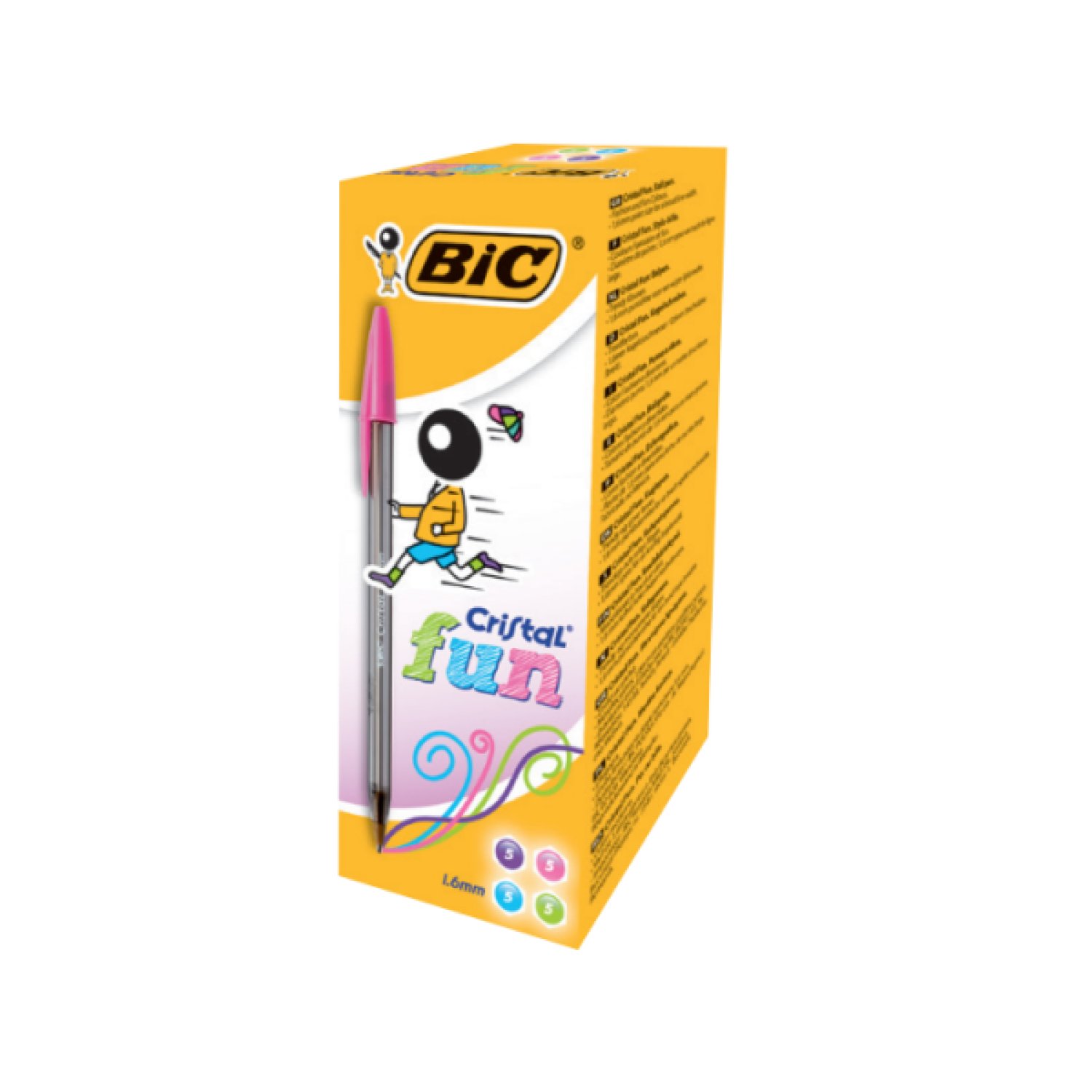 BIC Bolígrafo Cristal Fun · Trazo 0,6 mm · Color Turquesa