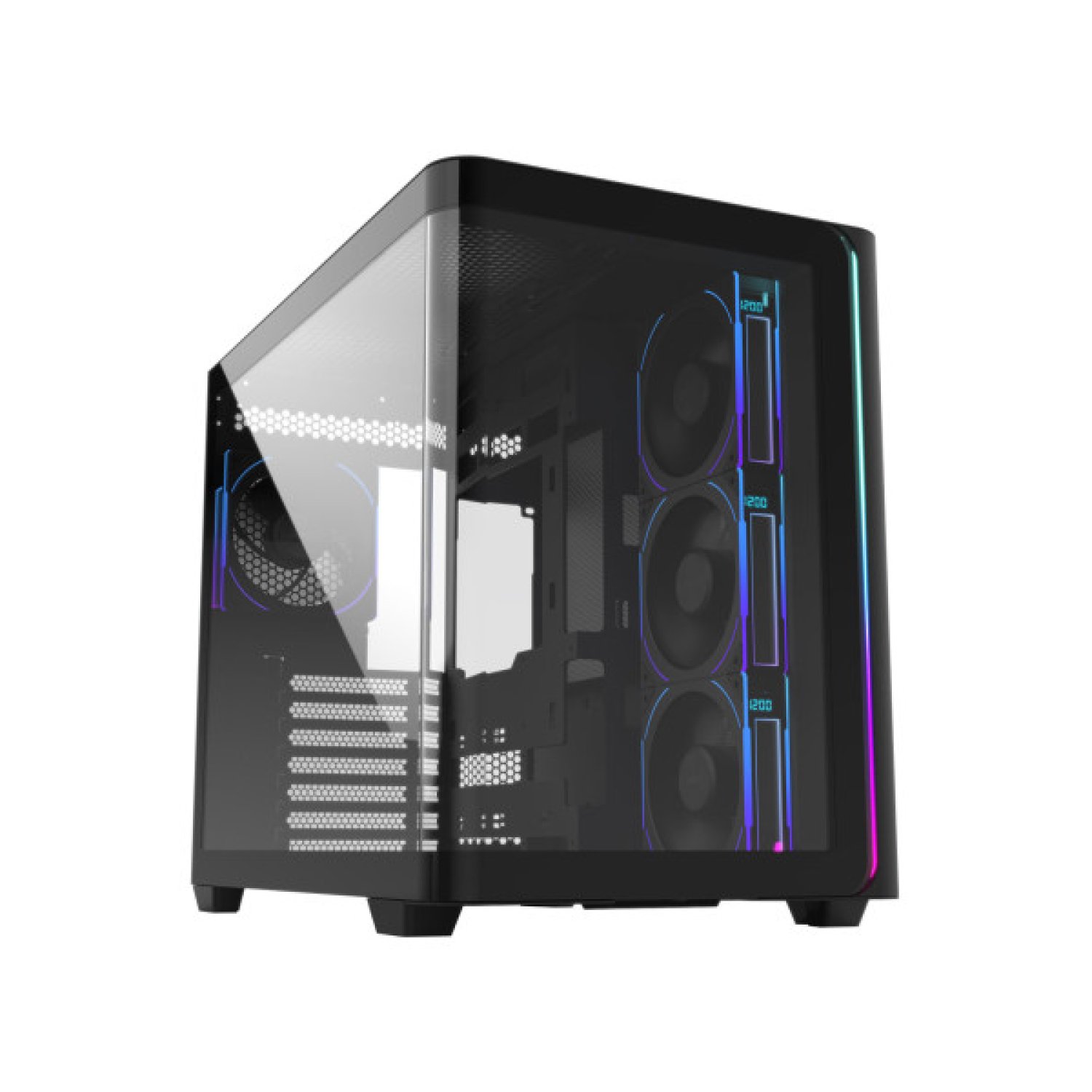 FSP Caja M580-BP · ATX Mid Tower · 4 Ventiladores 120mm ARGB · USB 3.0 · Type-C