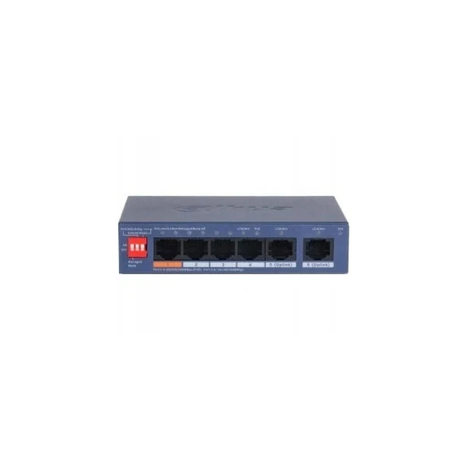Dahua Switch Cloud Managed · 6 Puertos Gigabit · 4 PoE · 60W Hi-PoE · L2