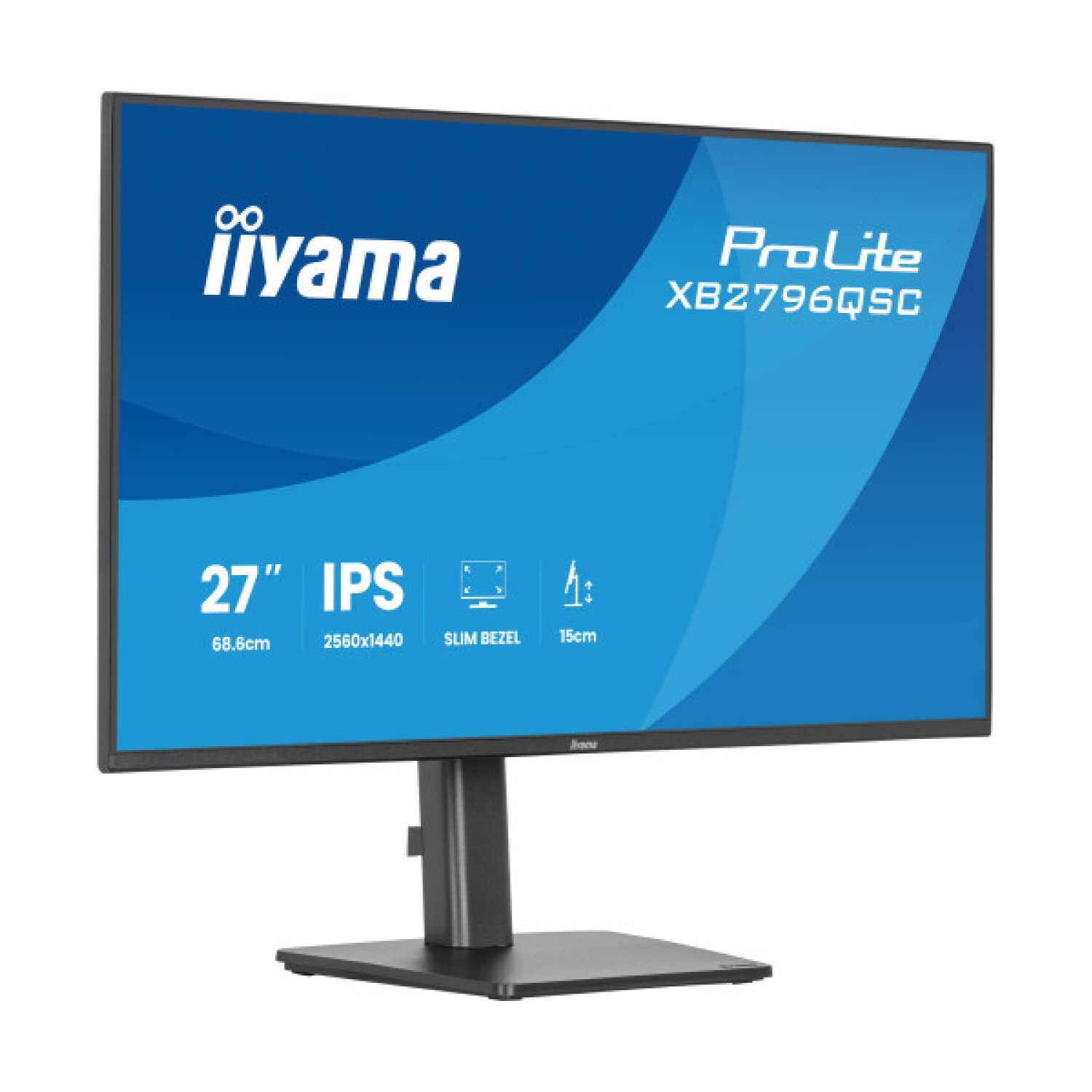 Iiyama · Monitor 27" · 2560x1440 QHD · Panel IPS · USB-C · HDMI · DisplayPort · Altura ajustable