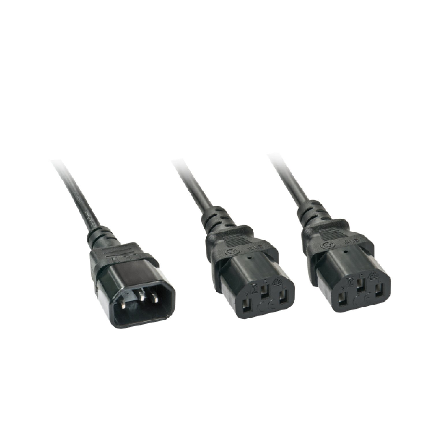 Lindy · Cable de Alimentación · 2m · C14 a 2x C13 · Negro