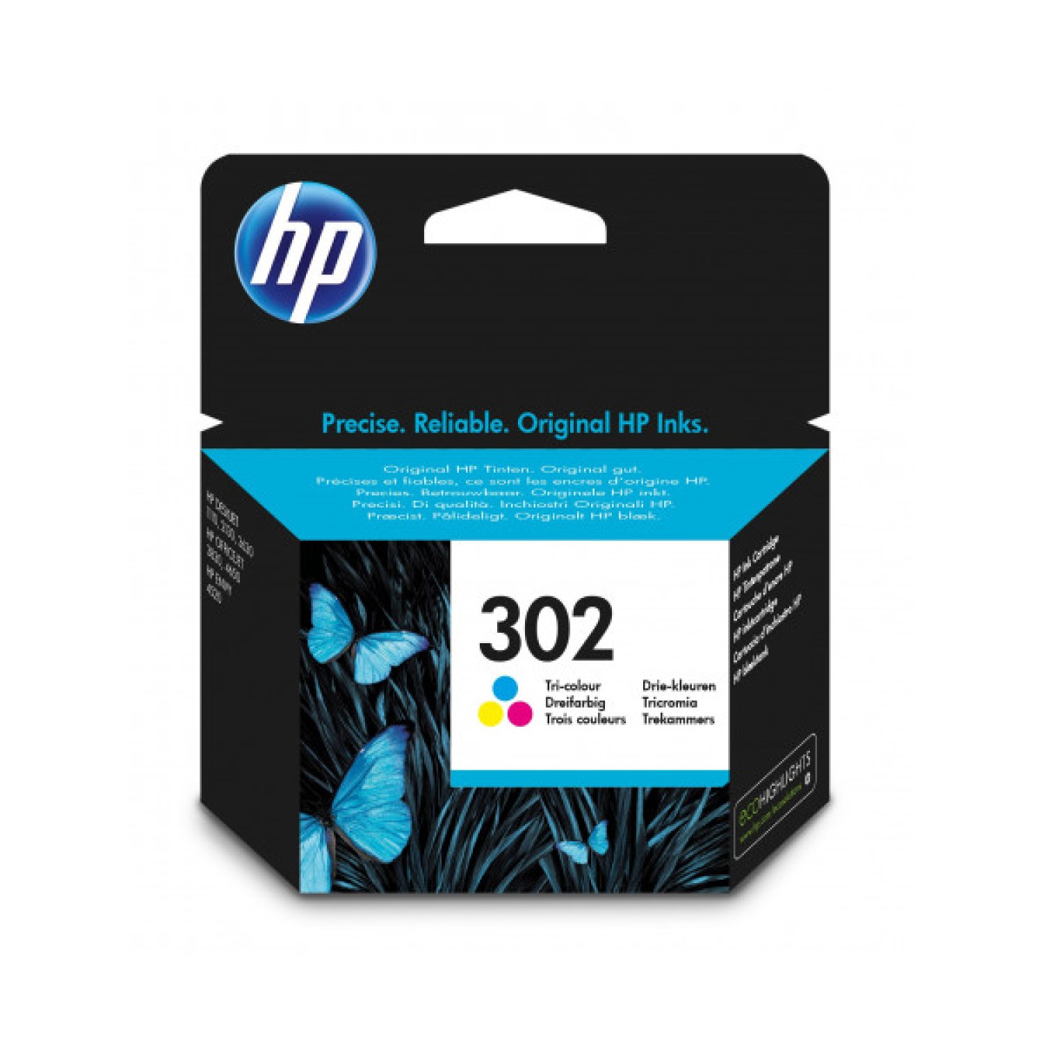 HP 302 · Cartucho de Tinta · Tricolor