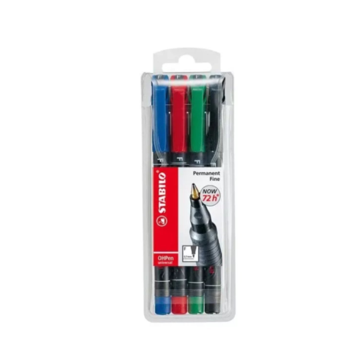Stabilo · Marcadores Permanentes · 4 Colores Surtidos · Punta Superfina 0,4mm
