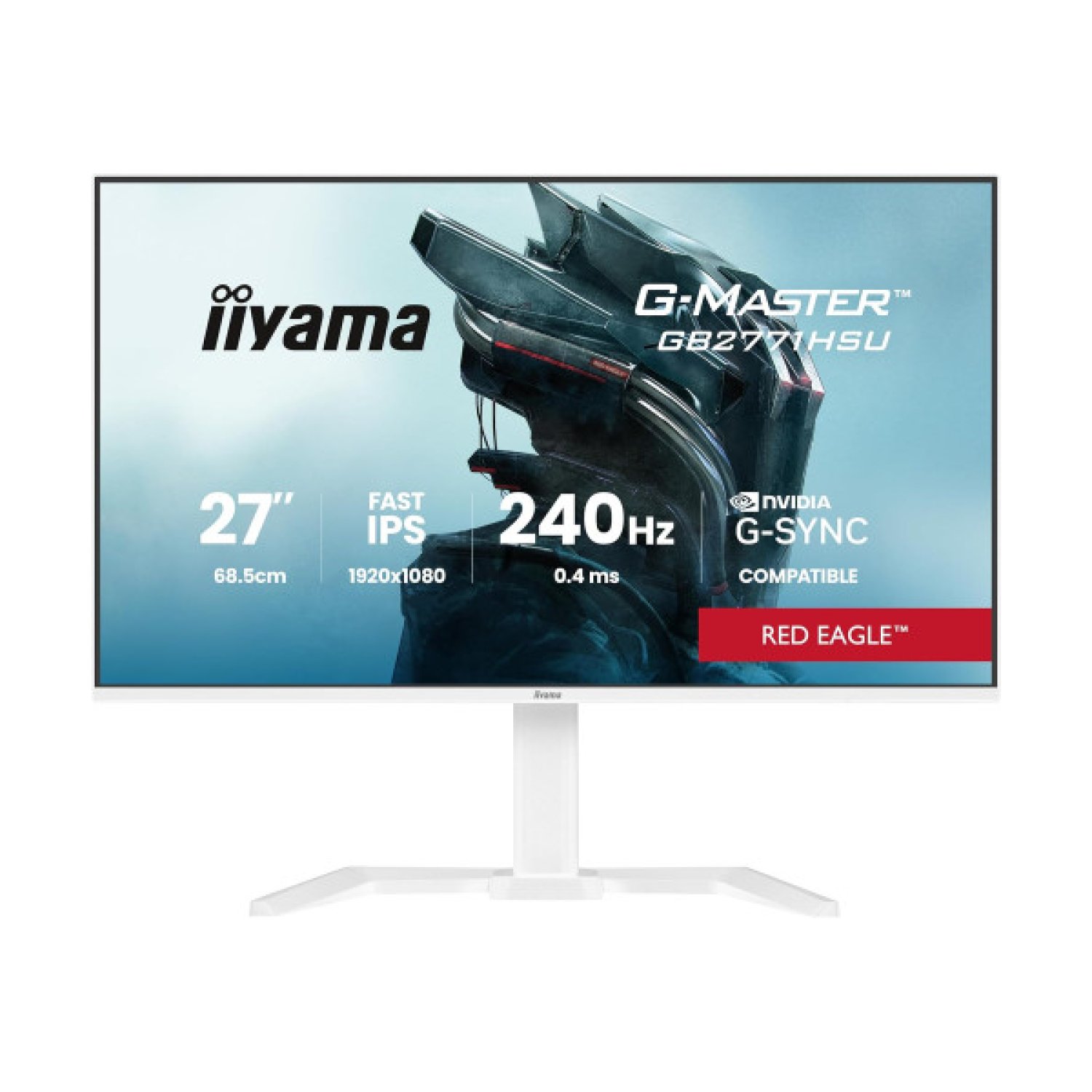 Iiyama GB2771HSU-W1 · 27" Full HD · 240 Hz · 0,8 ms · Fast IPS · FreeSync Premium