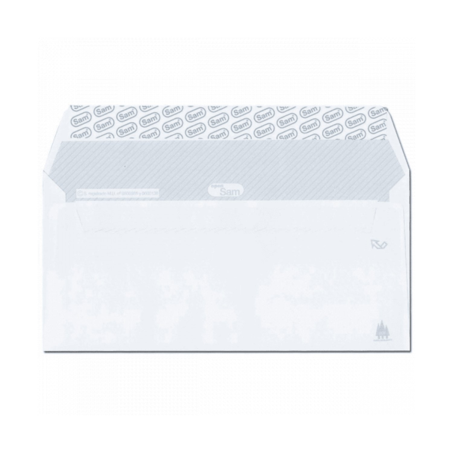 SAM · Sobres Americanos · 500 ud. · 115x225 mm · Offset Blanco 90 gr · Autoadhesivo