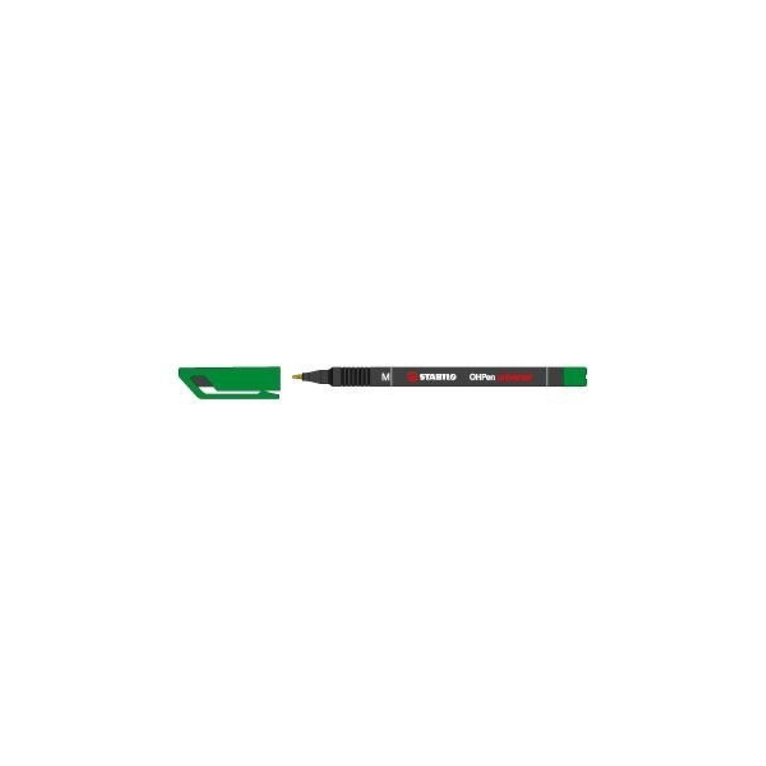 Stabilo Ohpen 843 · Marcador Permanente · Punta Media 1mm · Verde