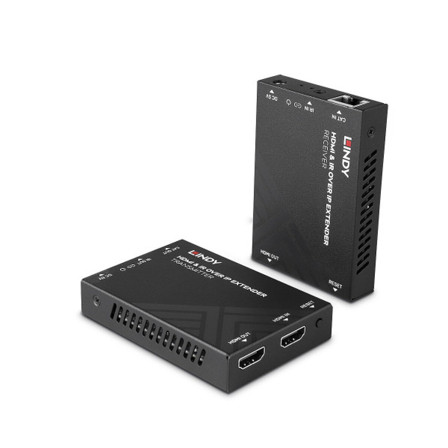 Lindy 38398 · Extensor Audio/Vídeo · Transmisor y Receptor · Negro