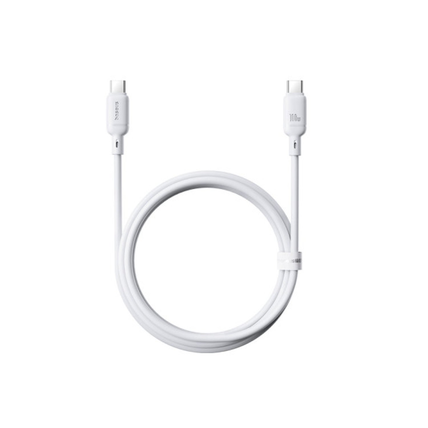 Baseus Silky Series · Cable USB-C a USB-C · 100W · 1m · Blanco