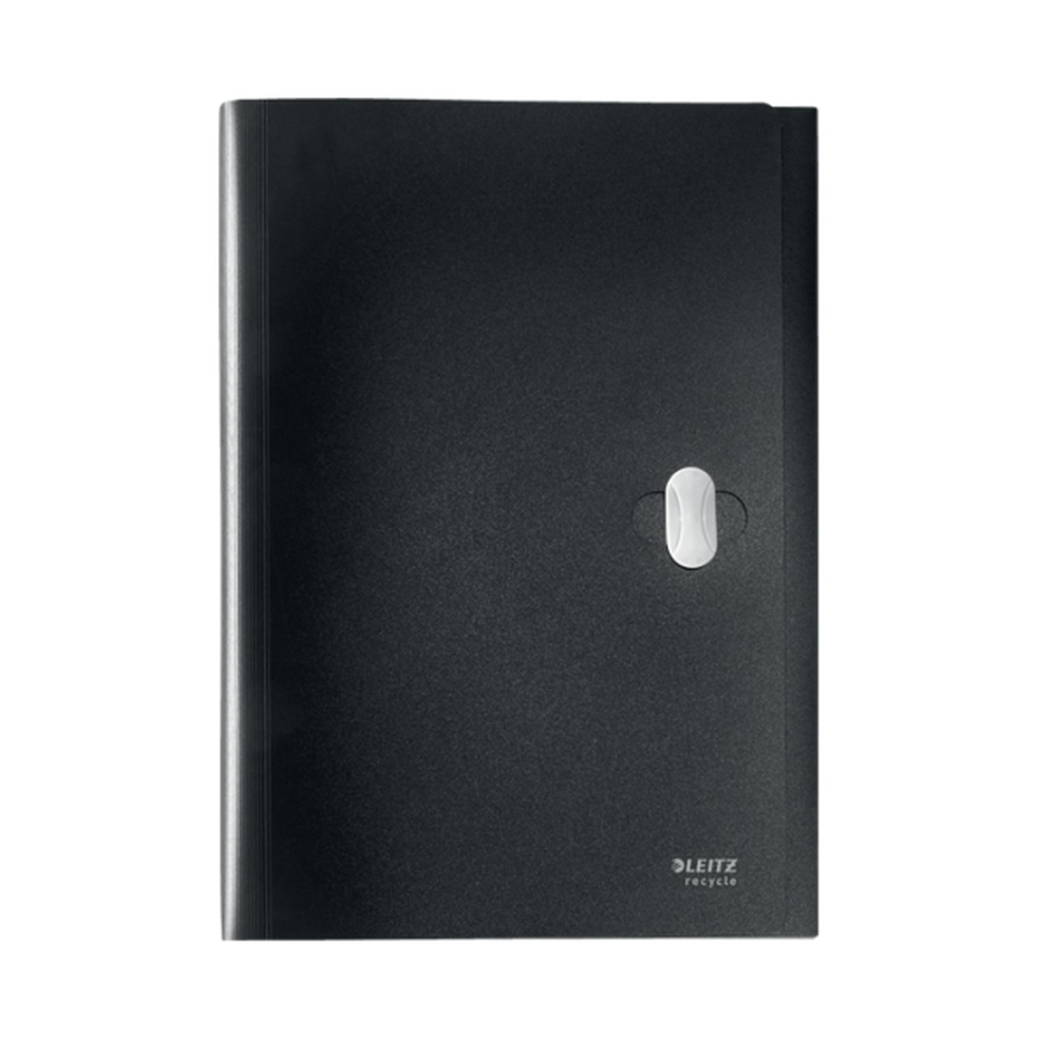 CARPETA POLIPROPILENO ACORDEON 5 POSICIONES+BOLSILLO FRONTAL BROCHE GIRATORIO A4 RECYCLE NEGRO LEITZ 46240095