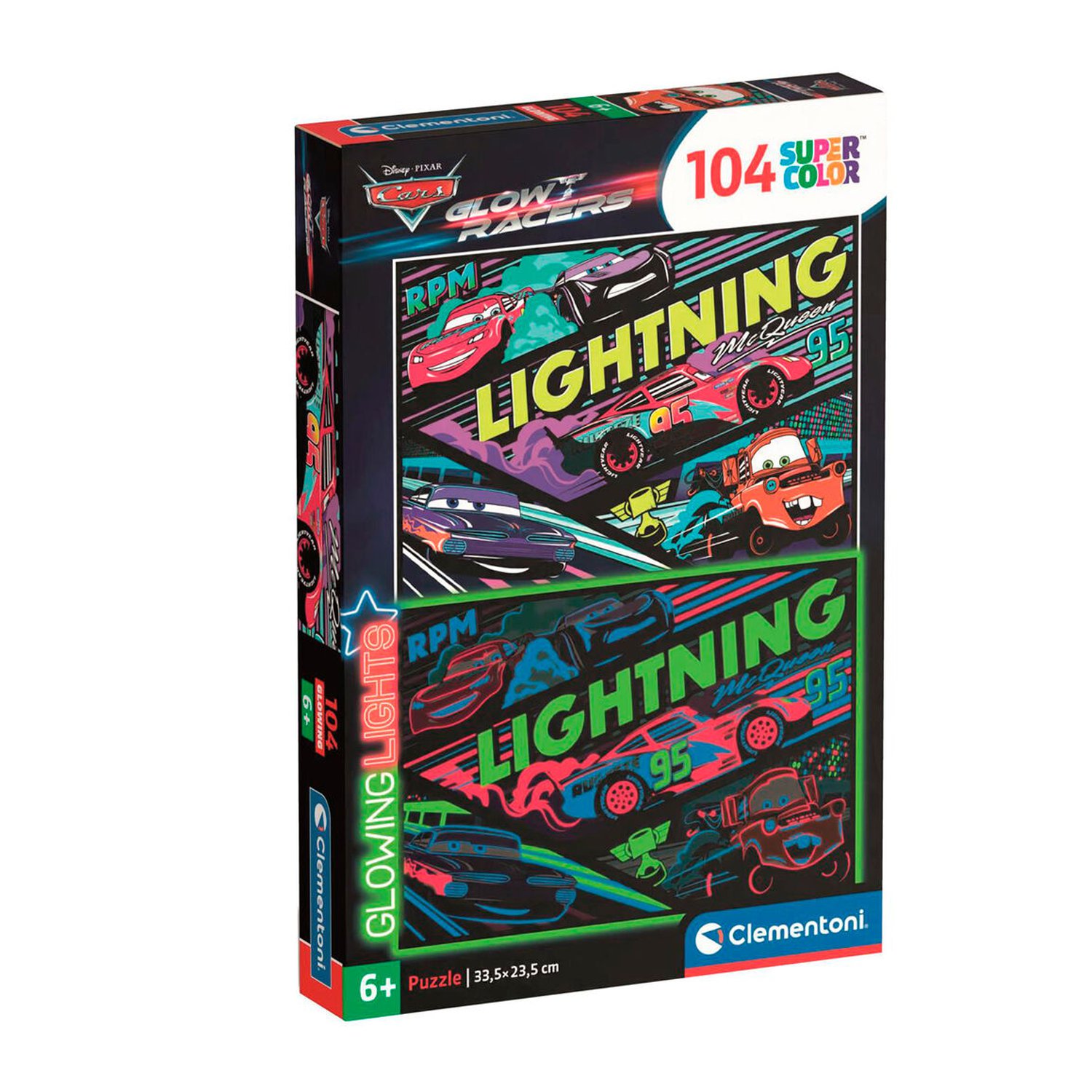 Puzzle glowing Cars Disney 104pzs