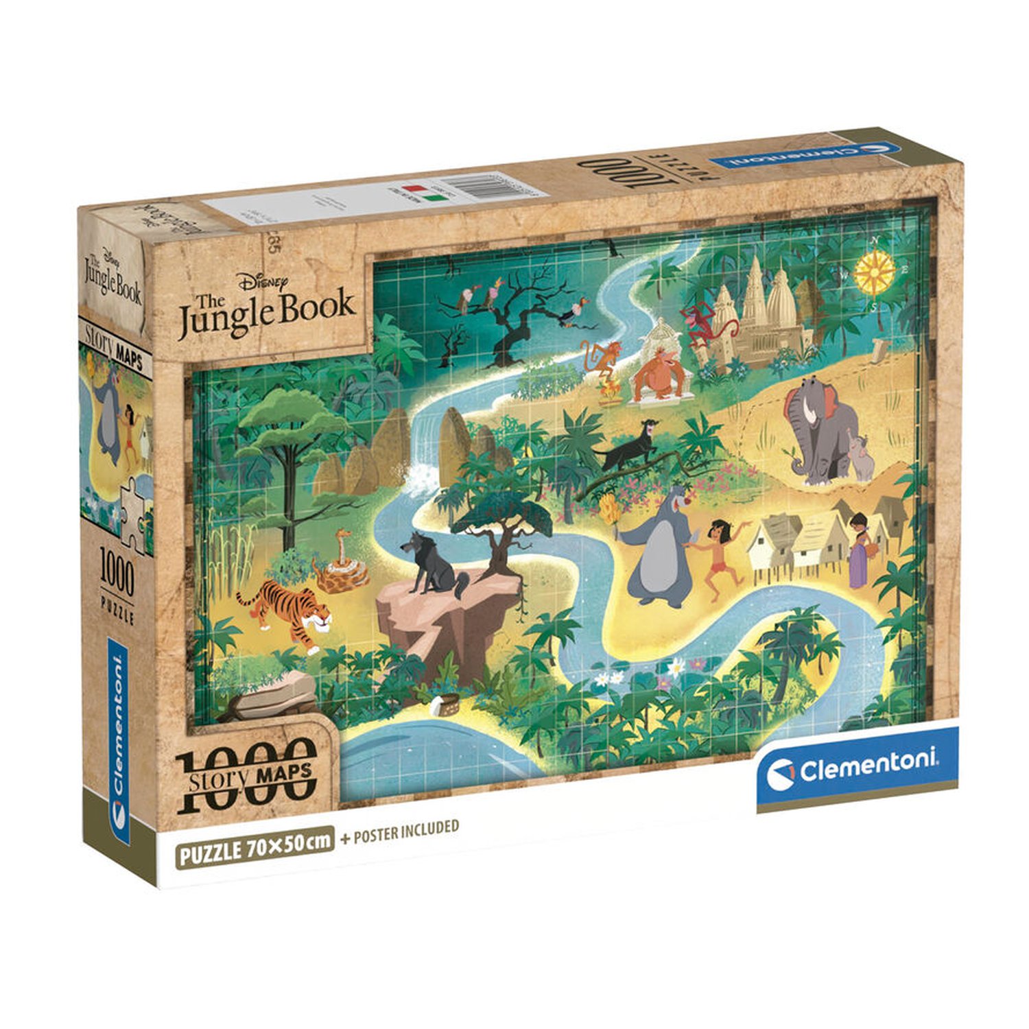 Puzzle Mapa El Libro de la Selva Disney 1000pzs