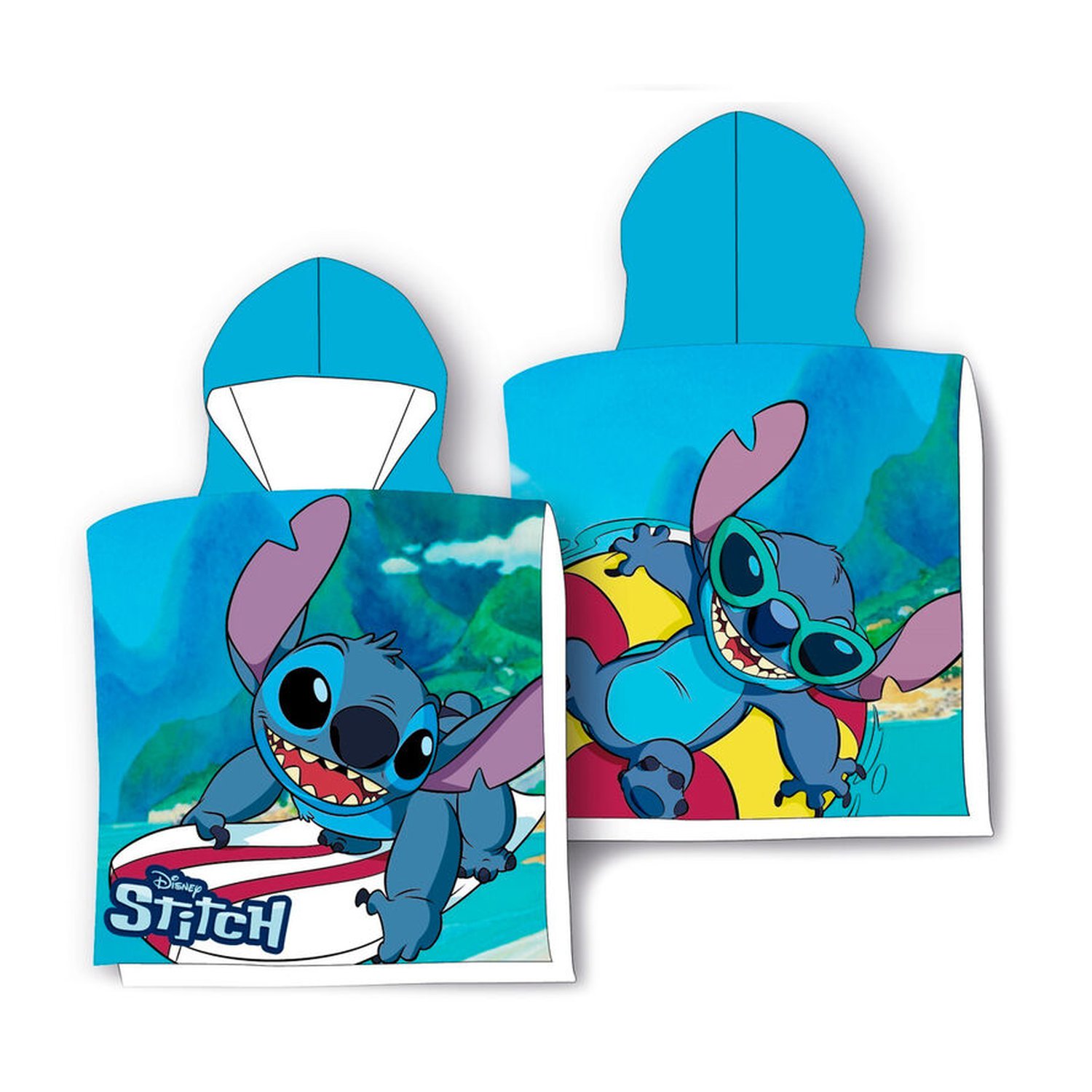 Poncho toalla Surf Stitch Disney microfibra