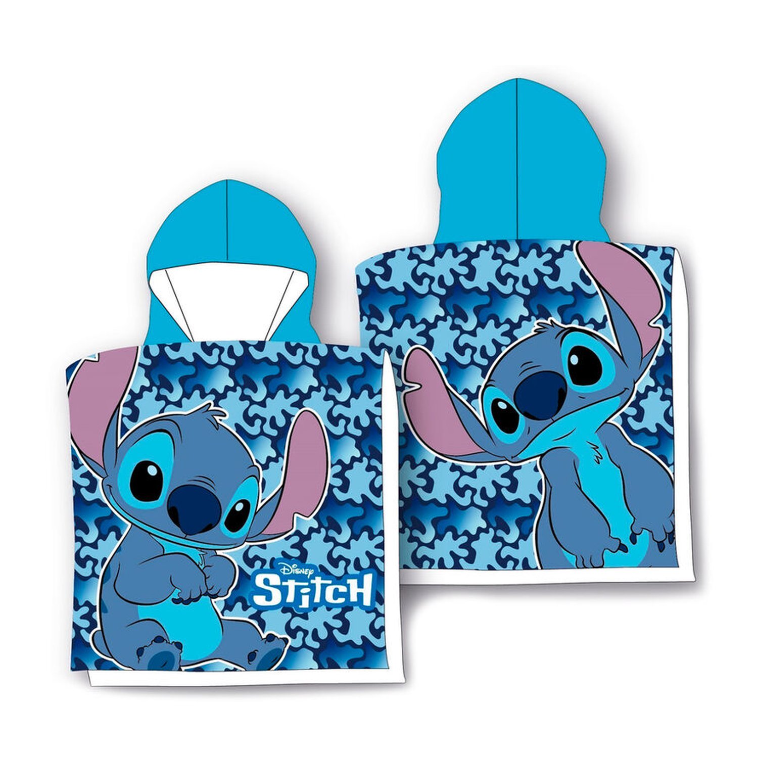 Poncho toalla Stitch Disney microfibra
