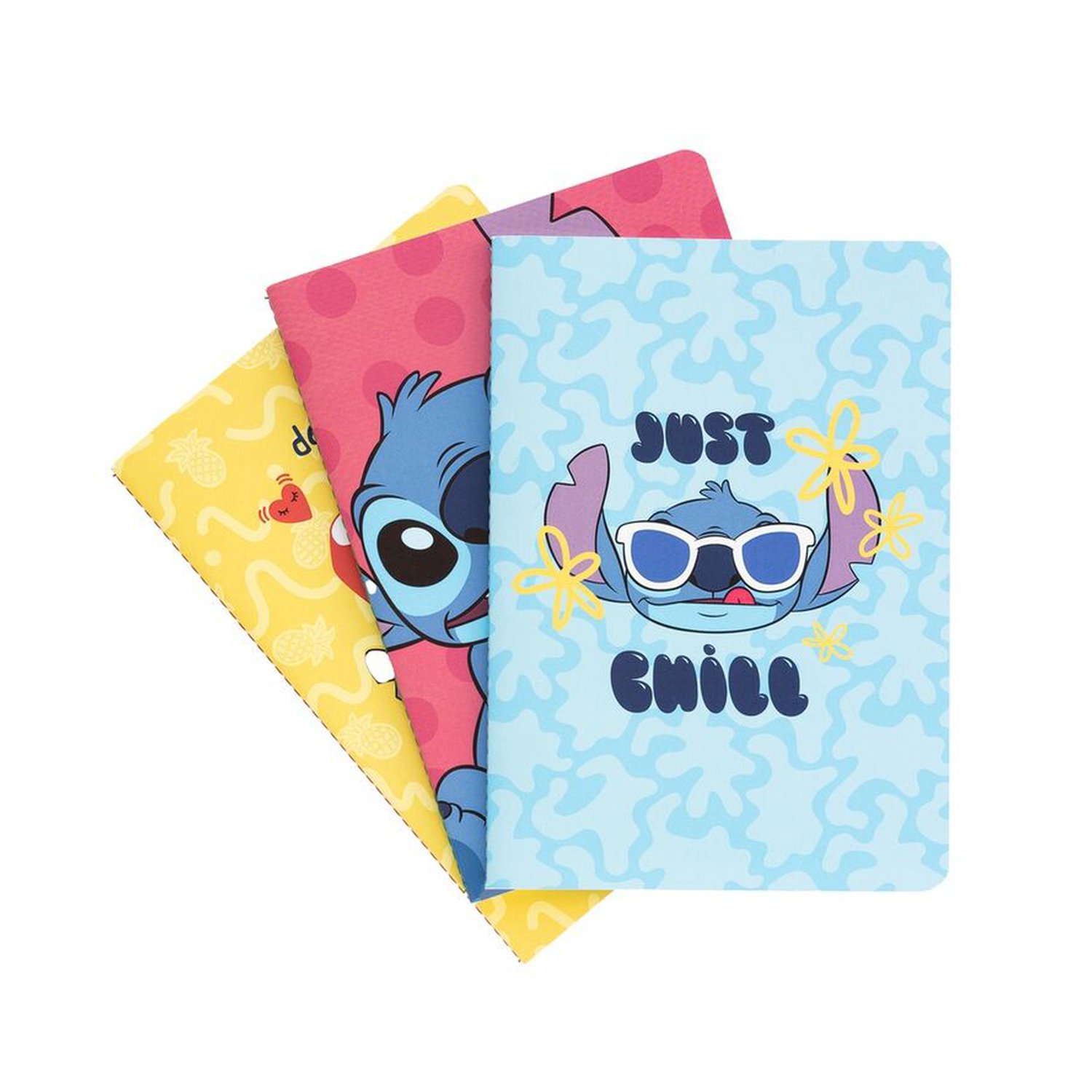 Set 3 cuadernos A5 Tropical Stitch Disney