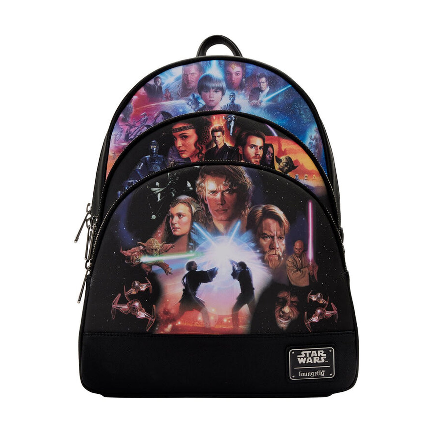 Mochila Trilogia de precuelas Star Wars Loungefly 34cm