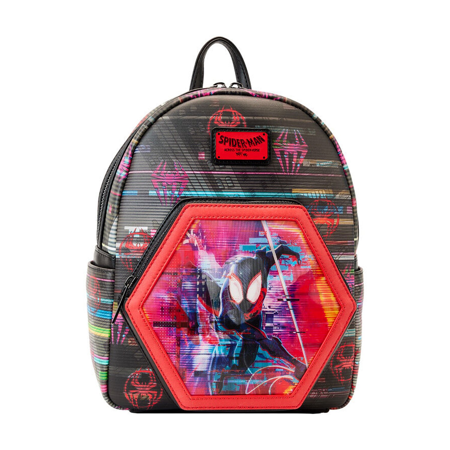 Mochila lenticular Cruzando el Multiverso Spiderman Marvel Loungefly 27cm