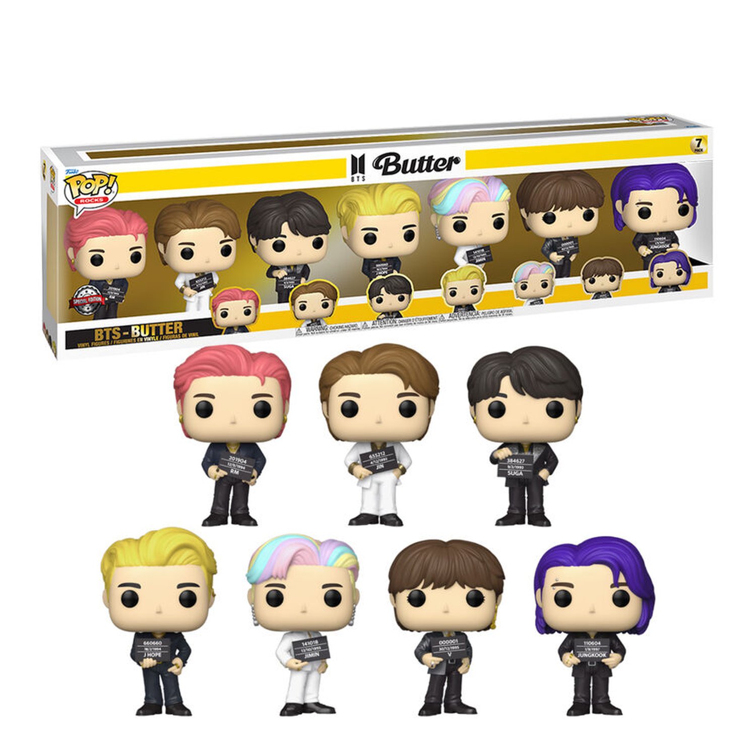 Blister 7 figuras POP BTS Butter Exclusive