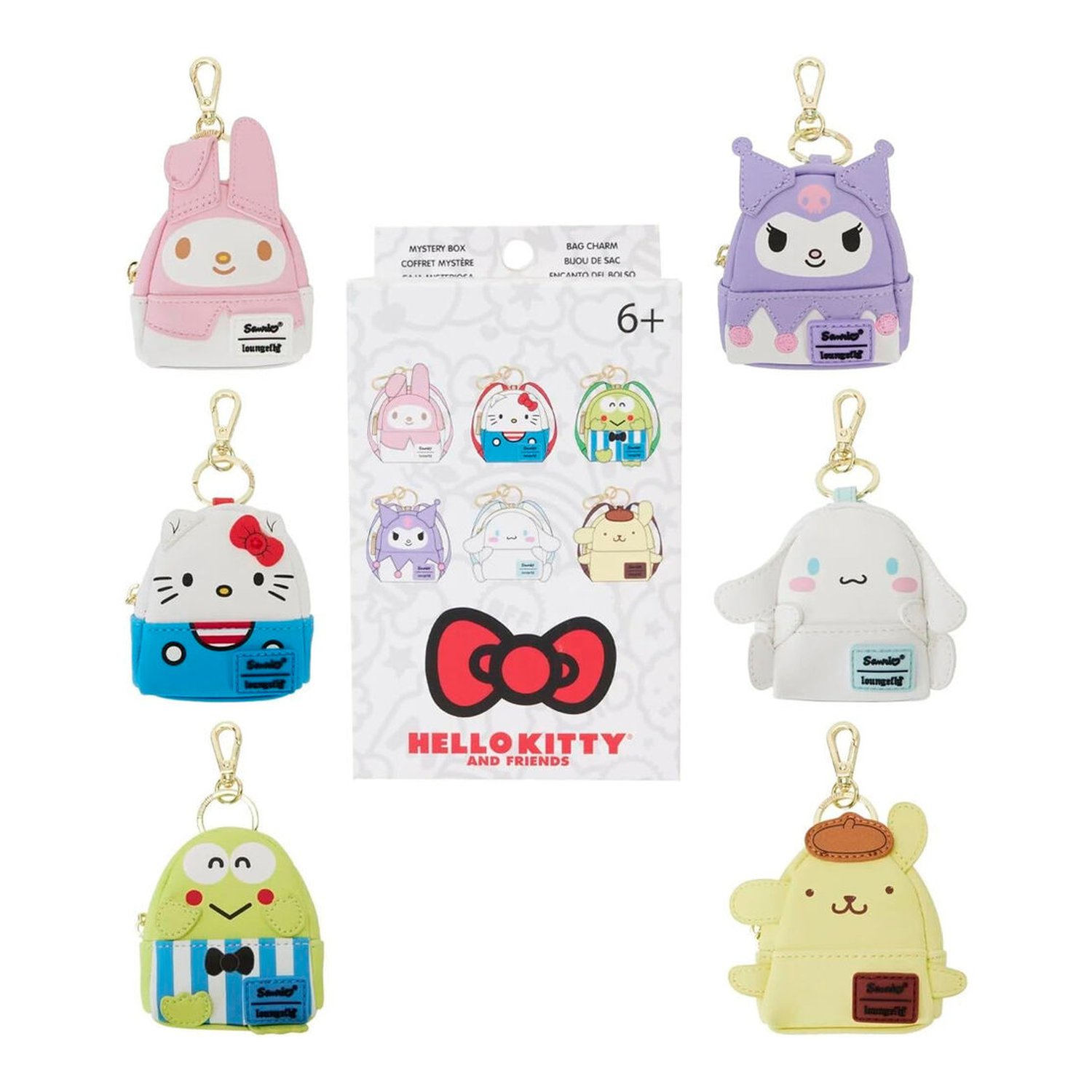 Llavero mini mochila Mystery Hello Kitty Loungefly surtido (12 Uds)